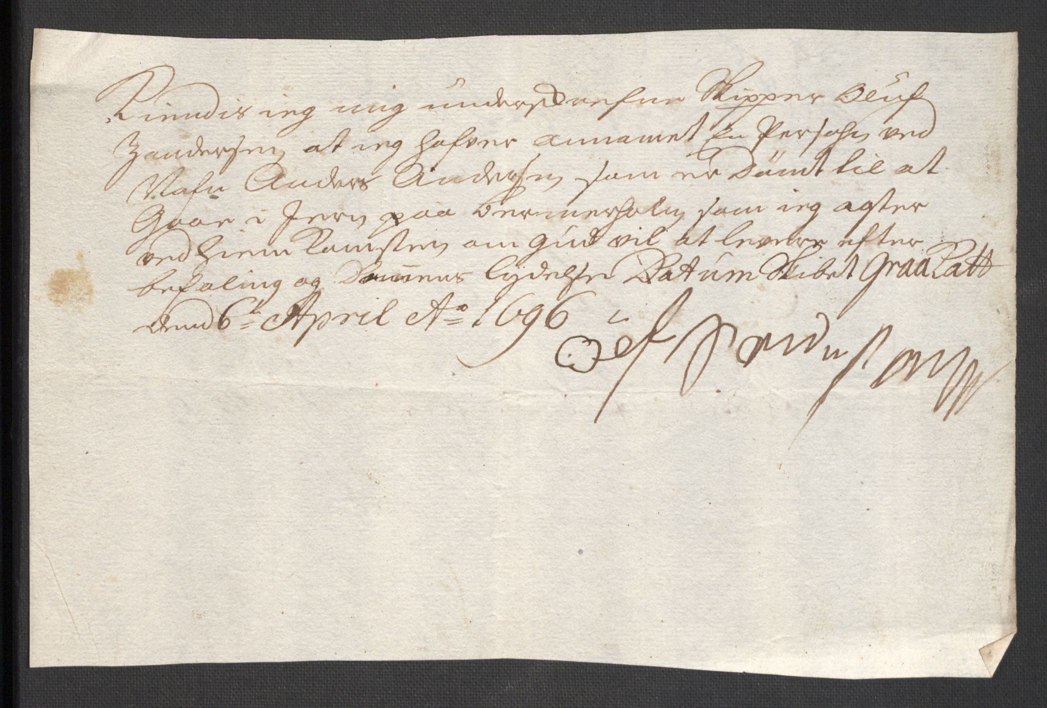 Rentekammeret inntil 1814, Reviderte regnskaper, Fogderegnskap, AV/RA-EA-4092/R36/L2095: Fogderegnskap Øvre og Nedre Telemark og Bamble, 1696, p. 183