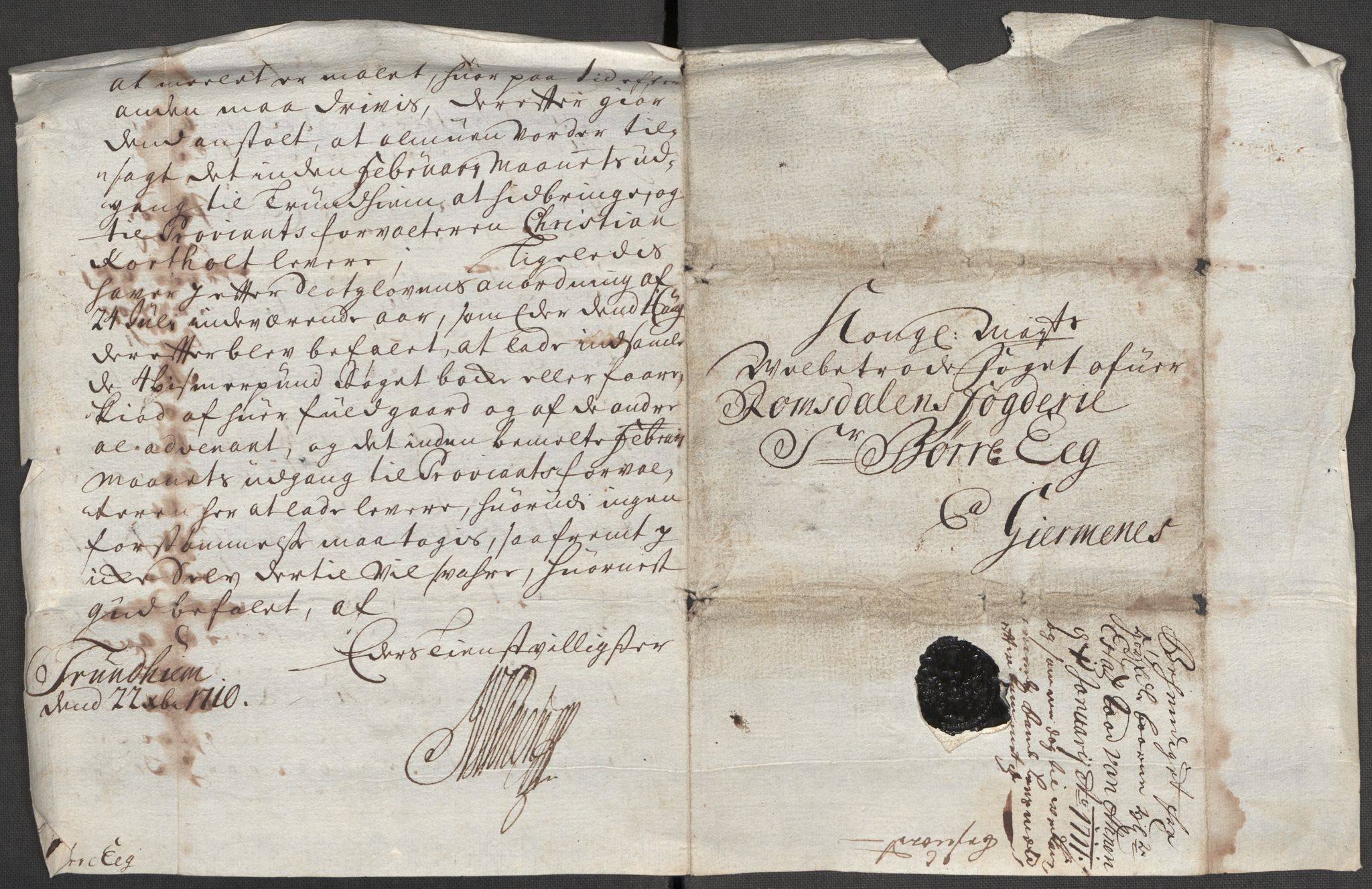 Rentekammeret inntil 1814, Reviderte regnskaper, Fogderegnskap, AV/RA-EA-4092/R55/L3662: Fogderegnskap Romsdal, 1713-1714, p. 587