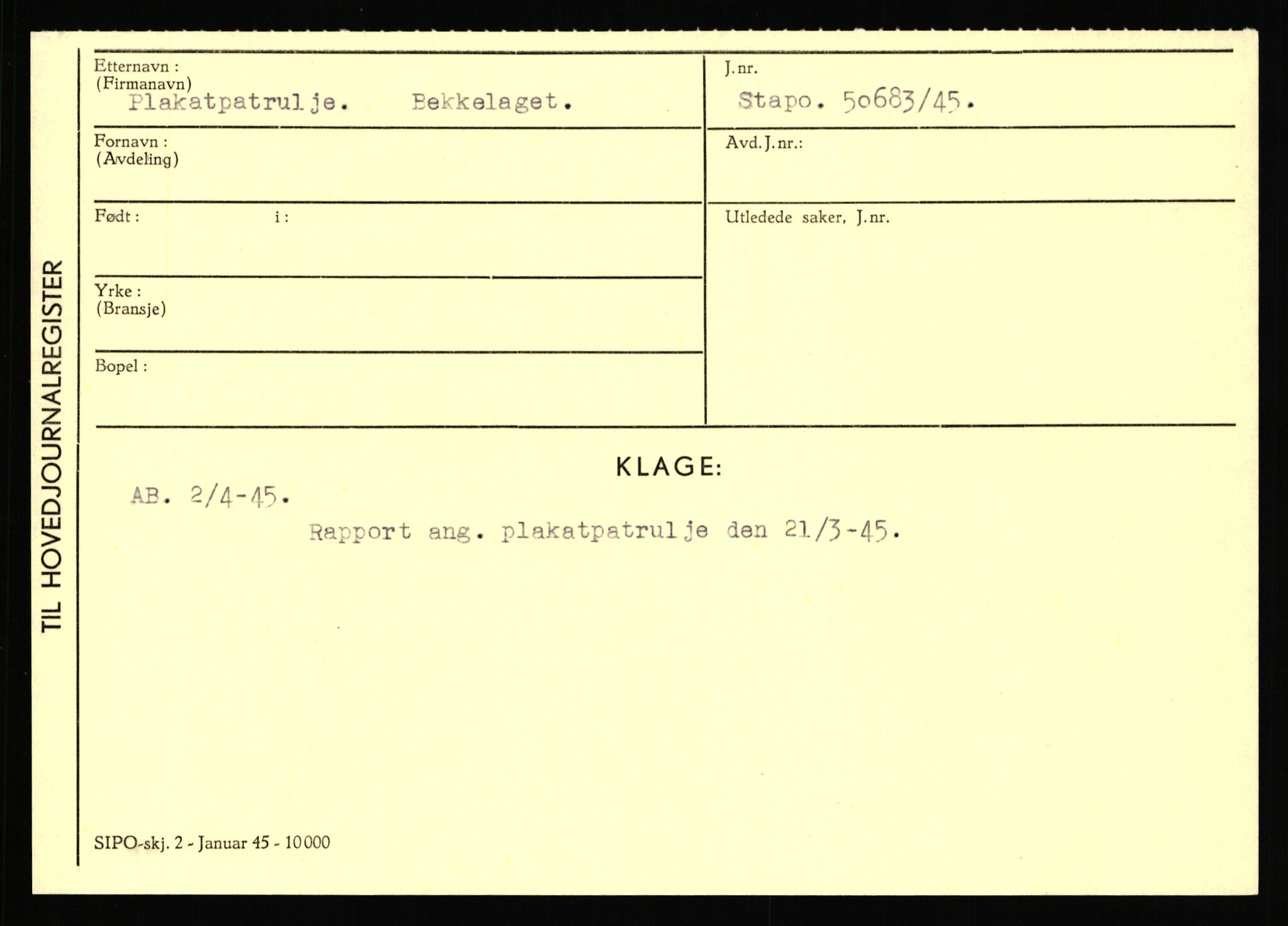 Statspolitiet - Hovedkontoret / Osloavdelingen, AV/RA-S-1329/C/Ca/L0012: Oanæs - Quistgaard	, 1943-1945, p. 4589