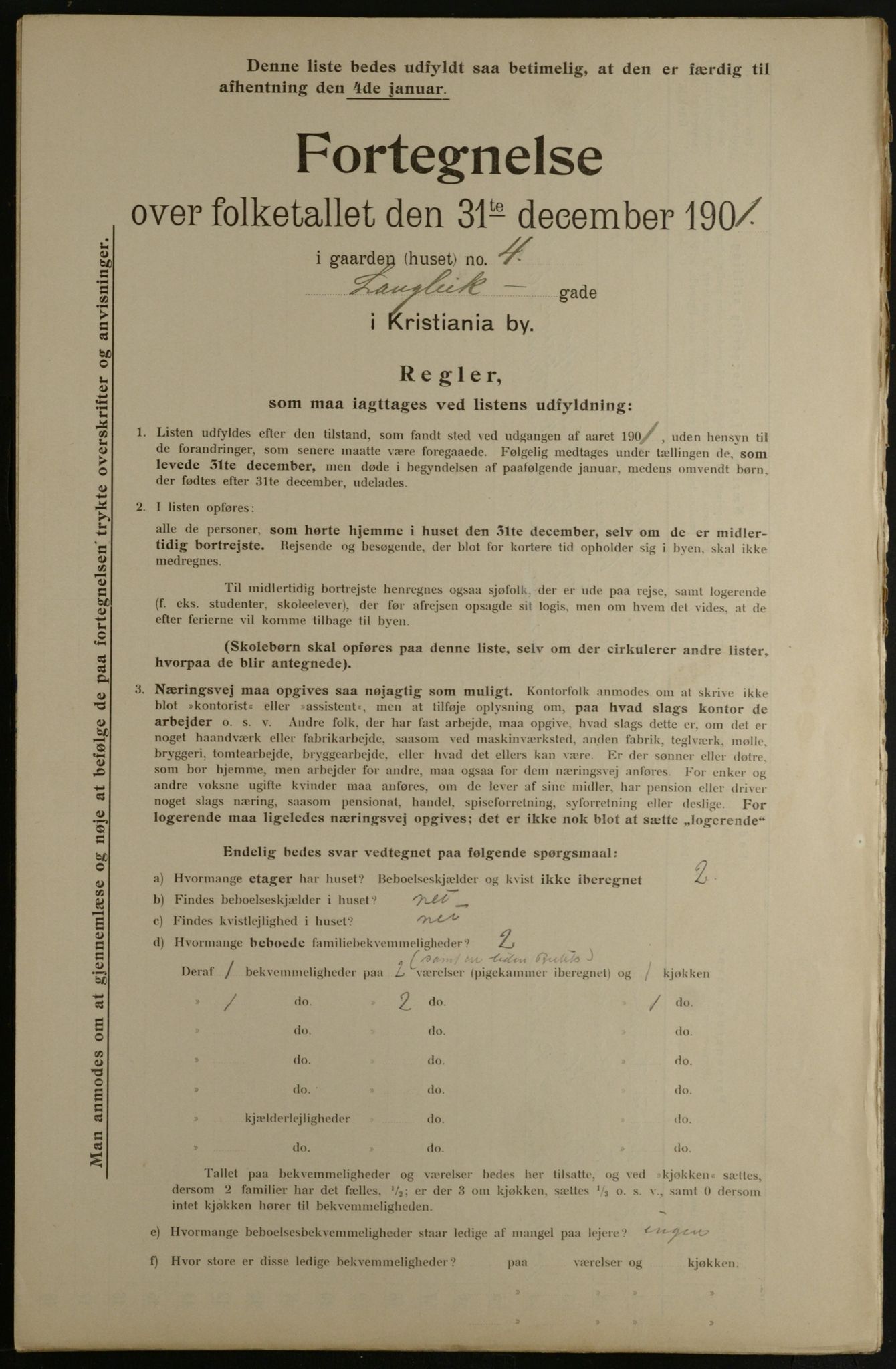 OBA, Municipal Census 1901 for Kristiania, 1901, p. 8799