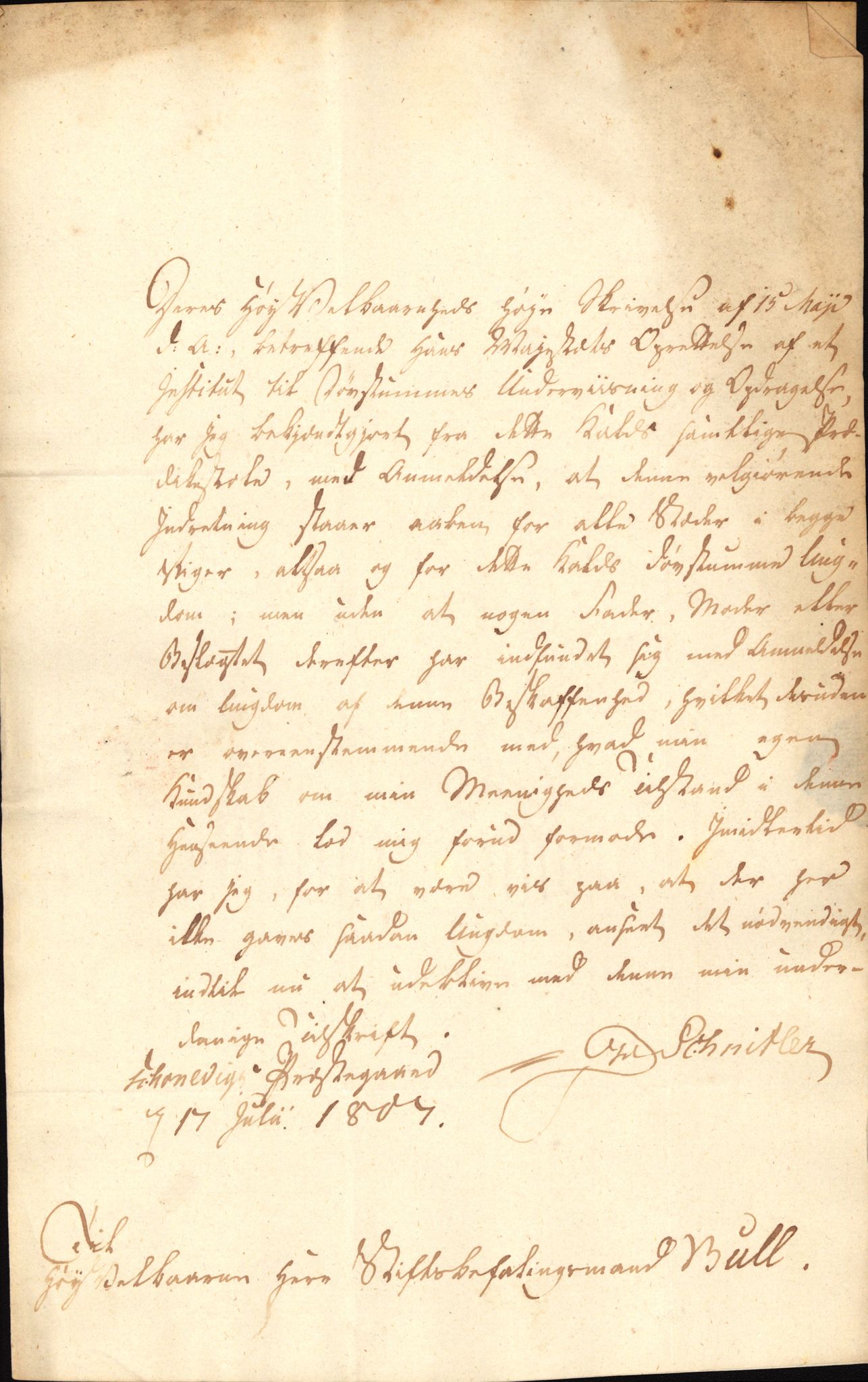 Stiftamtmannen i Bergen, SAB/A-100006/F/Fg/L0078/0003: Lnr. 2124.  / Døvstumme, 1807, p. 10
