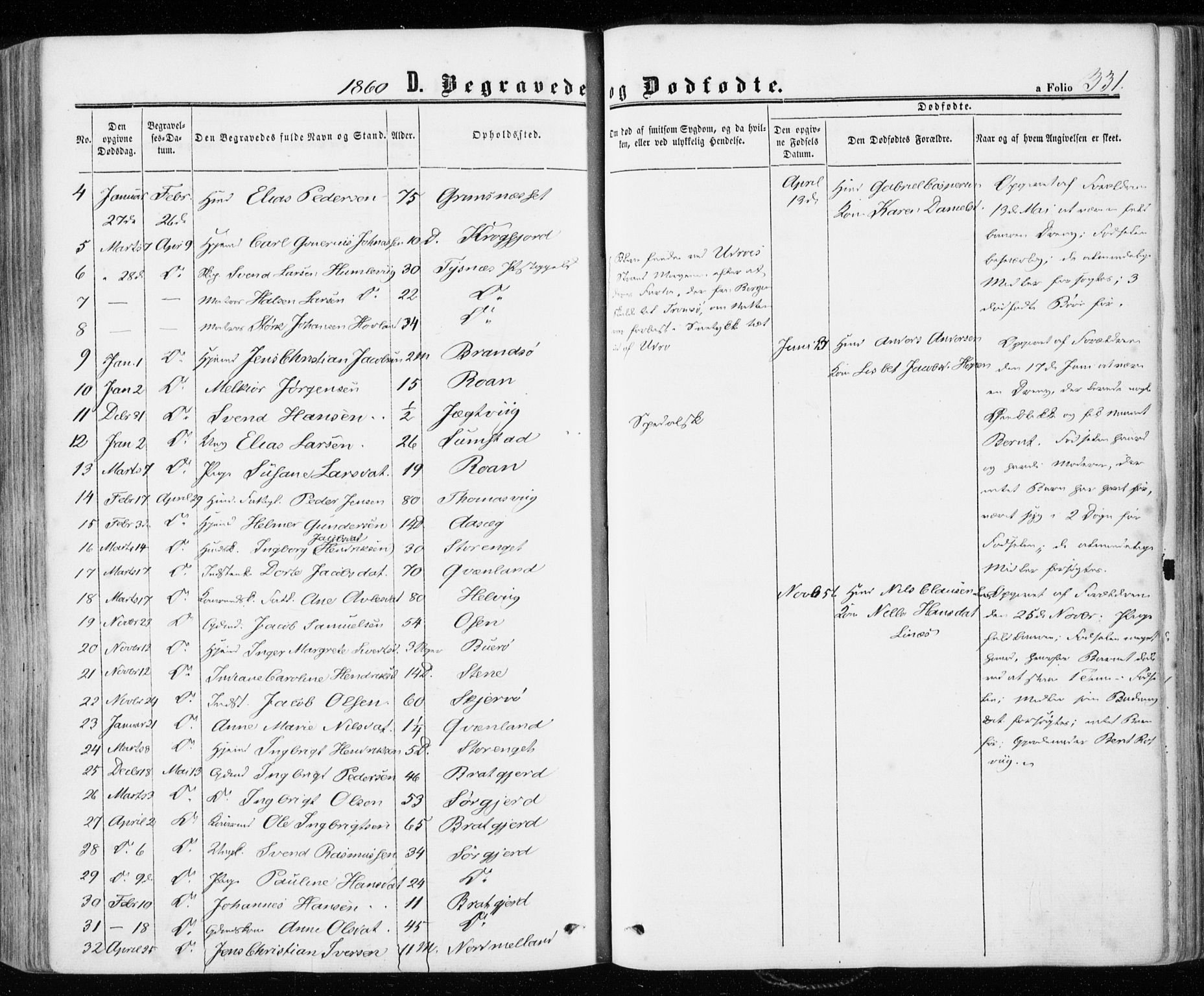 Ministerialprotokoller, klokkerbøker og fødselsregistre - Sør-Trøndelag, SAT/A-1456/657/L0705: Parish register (official) no. 657A06, 1858-1867, p. 331