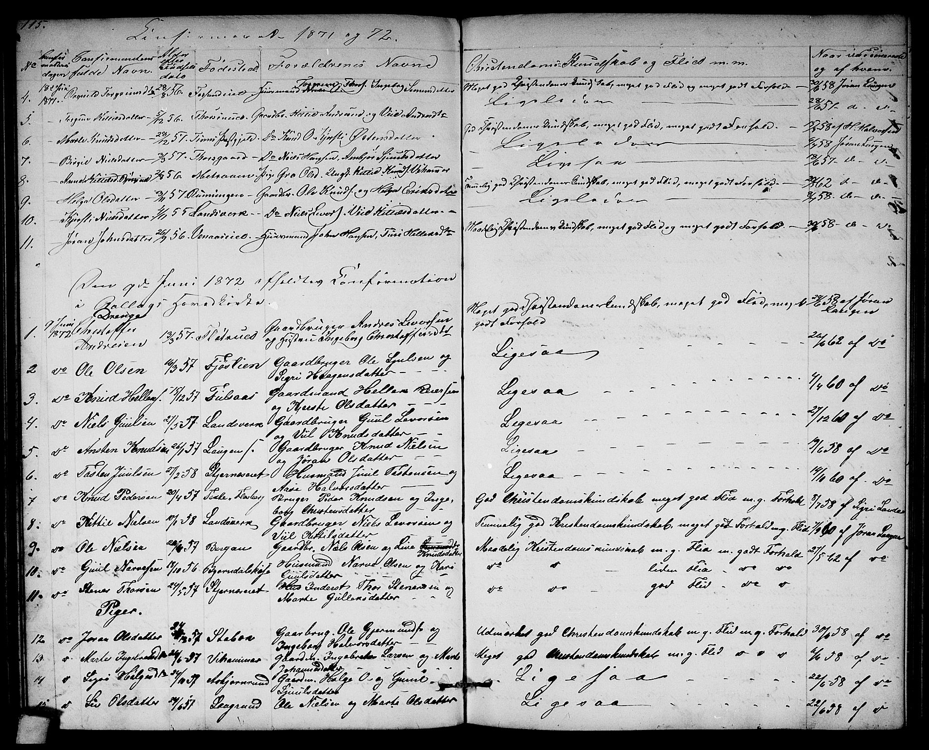 Rollag kirkebøker, SAKO/A-240/G/Ga/L0003: Parish register (copy) no. I 3, 1856-1887, p. 115