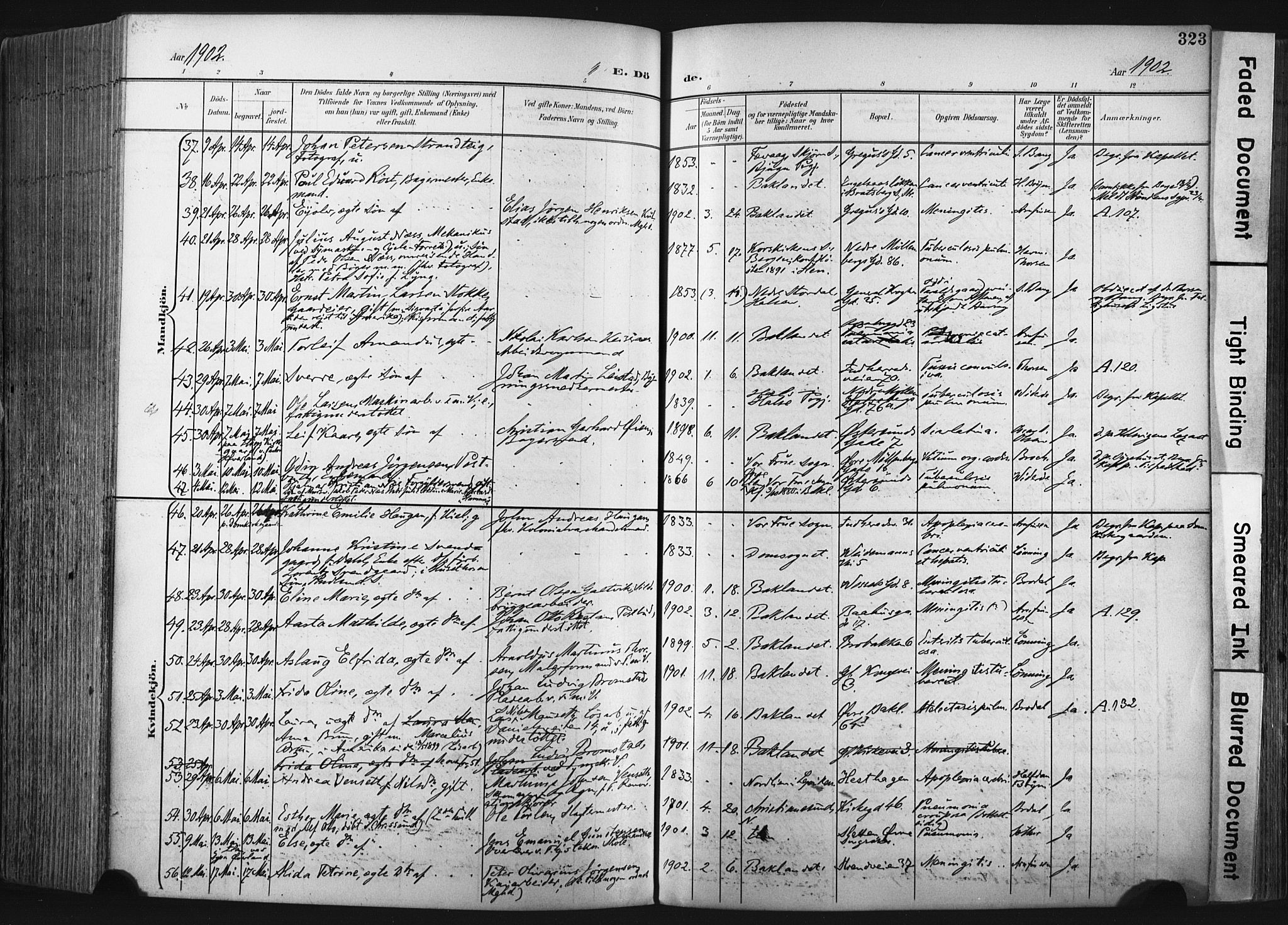 Ministerialprotokoller, klokkerbøker og fødselsregistre - Sør-Trøndelag, AV/SAT-A-1456/604/L0201: Parish register (official) no. 604A21, 1901-1911, p. 323