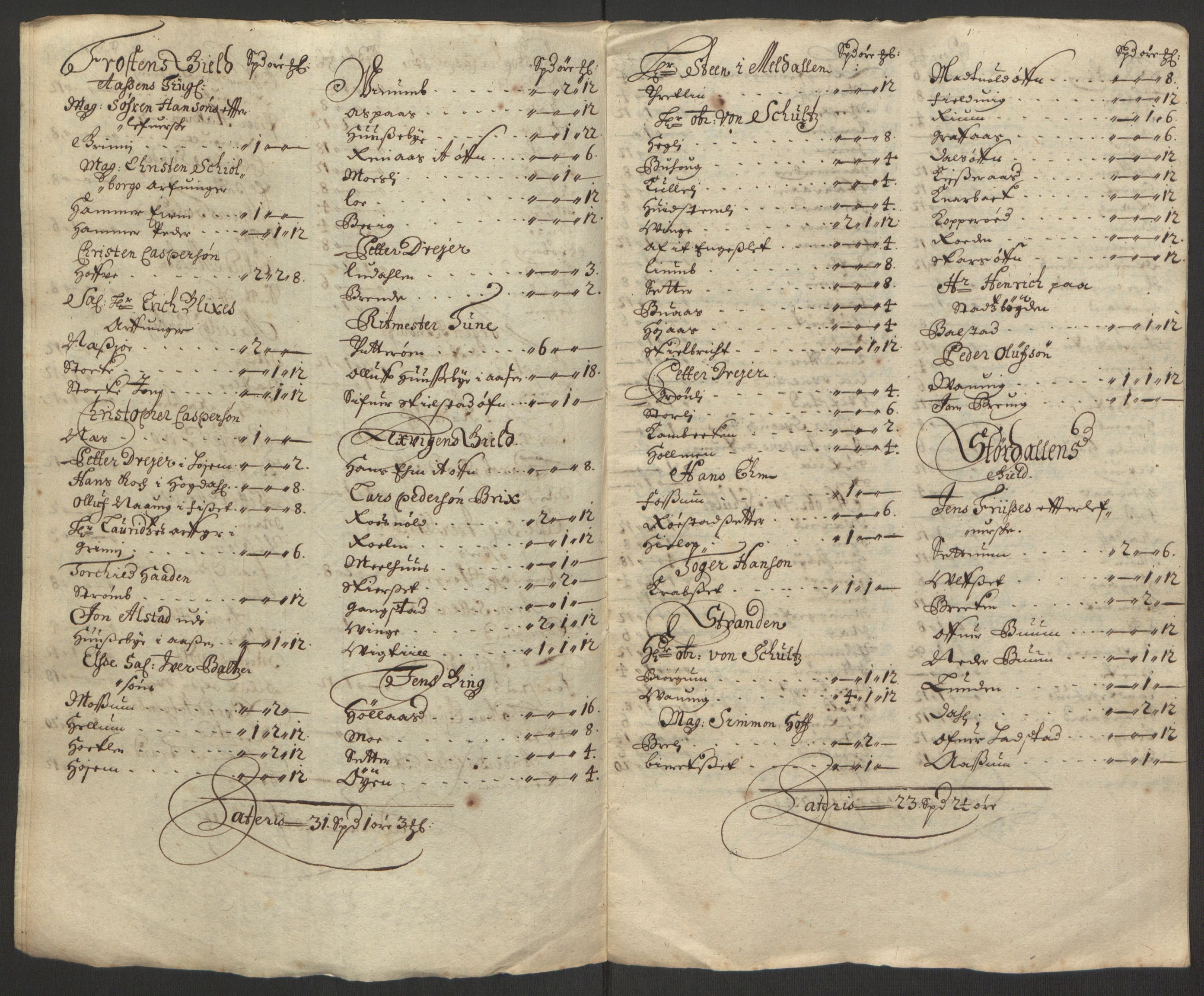 Rentekammeret inntil 1814, Reviderte regnskaper, Fogderegnskap, AV/RA-EA-4092/R62/L4186: Fogderegnskap Stjørdal og Verdal, 1693-1694, p. 223