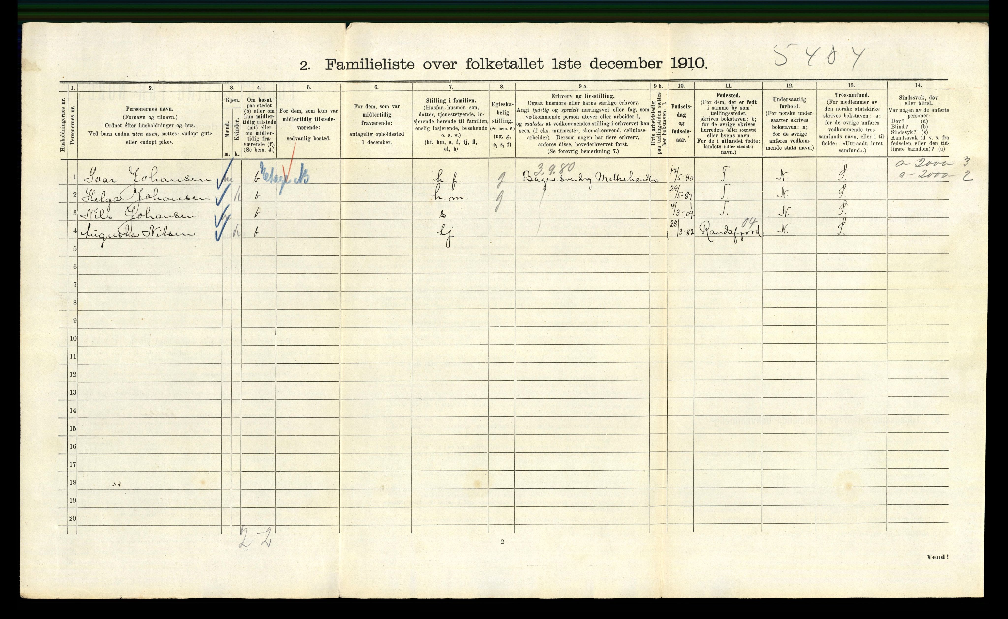 RA, 1910 census for Kristiania, 1910, p. 116664