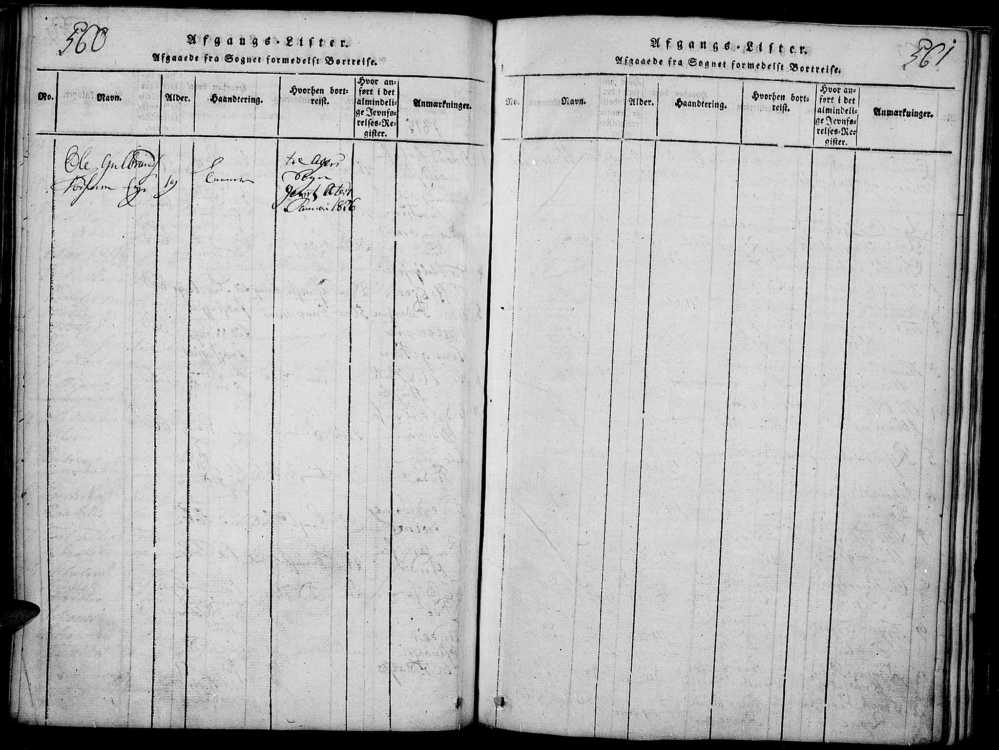 Slidre prestekontor, SAH/PREST-134/H/Ha/Haa/L0002: Parish register (official) no. 2, 1814-1830, p. 560-561