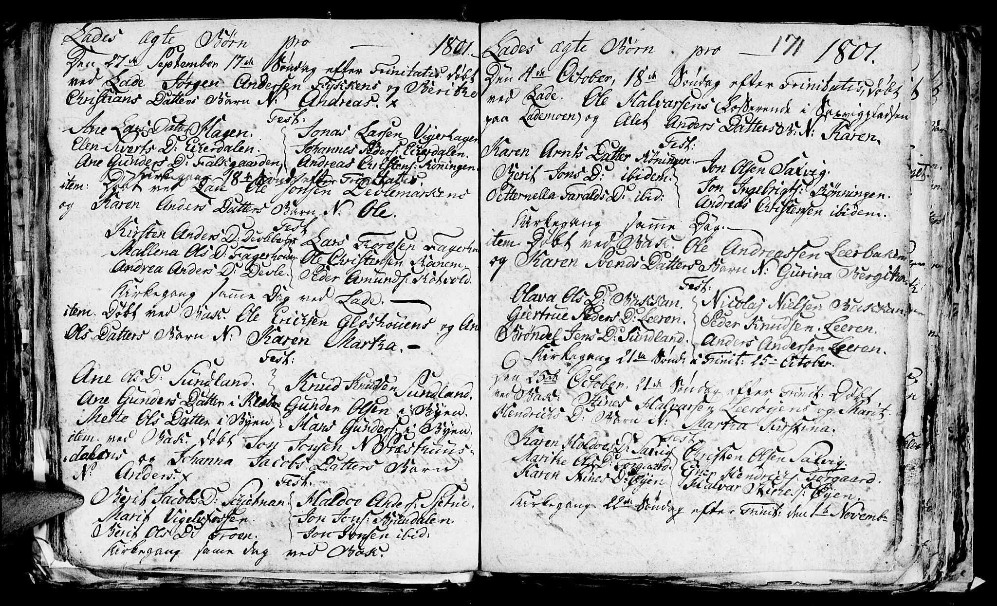 Ministerialprotokoller, klokkerbøker og fødselsregistre - Sør-Trøndelag, SAT/A-1456/606/L0305: Parish register (copy) no. 606C01, 1757-1819, p. 171