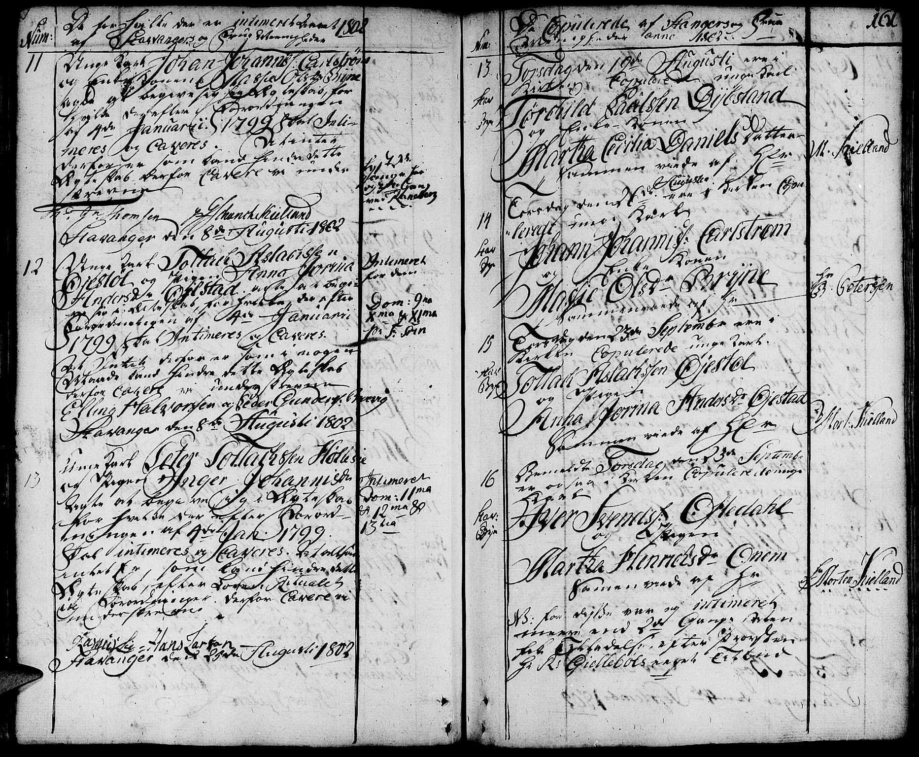 Domkirken sokneprestkontor, AV/SAST-A-101812/001/30/30BA/L0006: Parish register (official) no. A 6, 1783-1815, p. 161