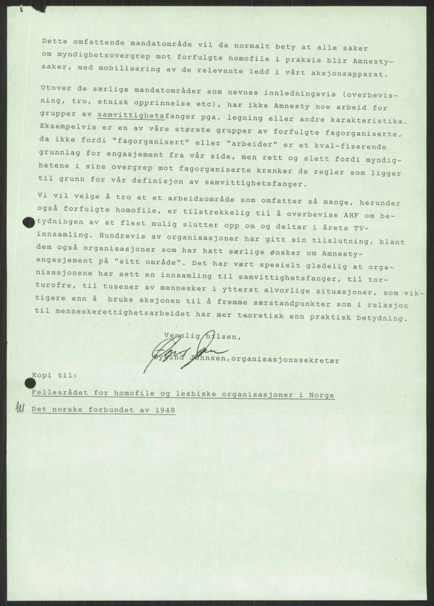 Det Norske Forbundet av 1948/Landsforeningen for Lesbisk og Homofil Frigjøring, AV/RA-PA-1216/D/Dd/L0001: Diskriminering, 1973-1991, p. 545