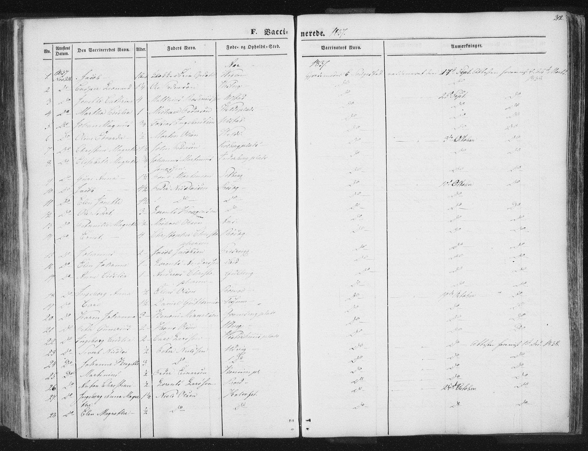 Ministerialprotokoller, klokkerbøker og fødselsregistre - Nord-Trøndelag, AV/SAT-A-1458/741/L0392: Parish register (official) no. 741A06, 1836-1848, p. 312