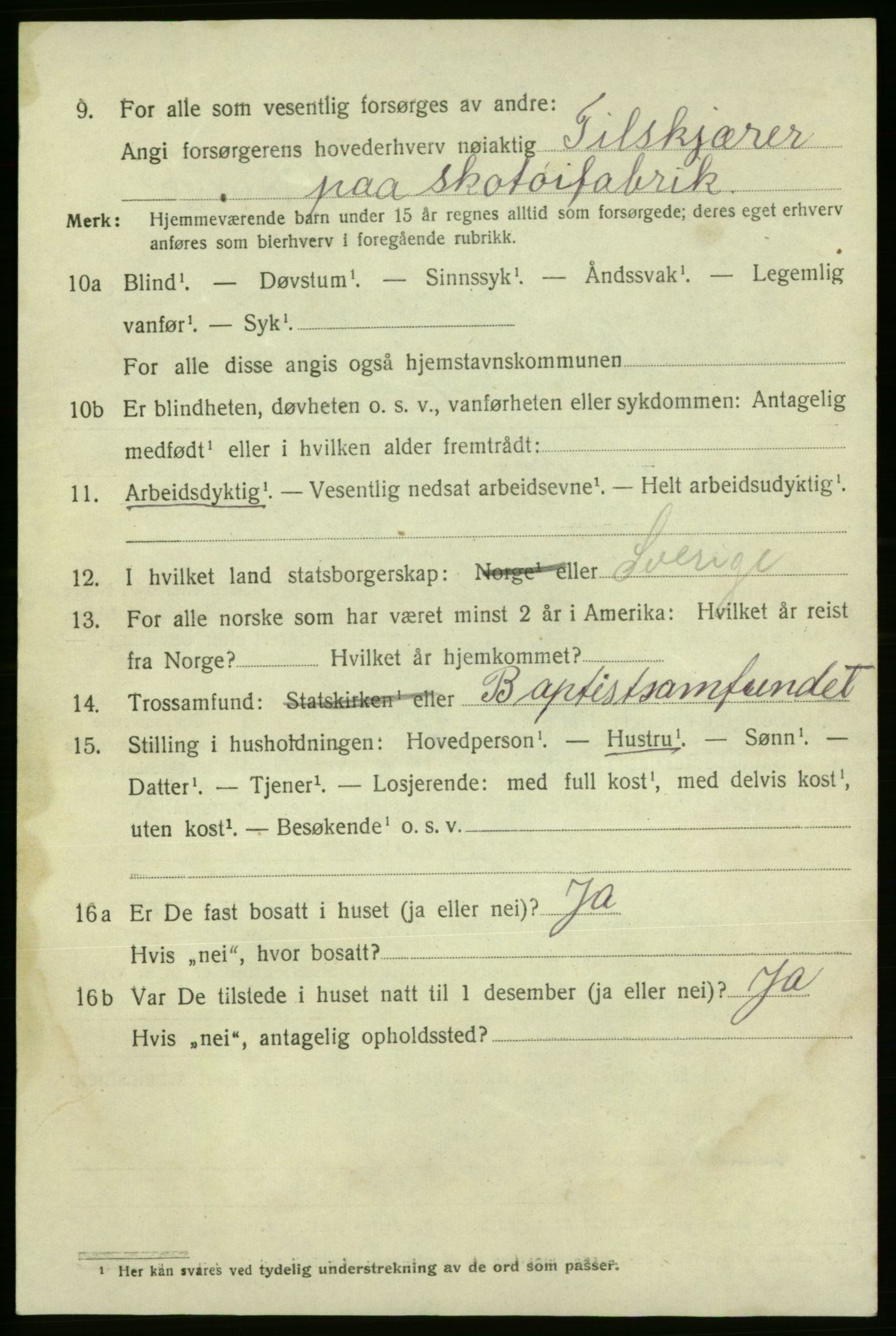 SAO, 1920 census for Fredrikshald, 1920, p. 13277