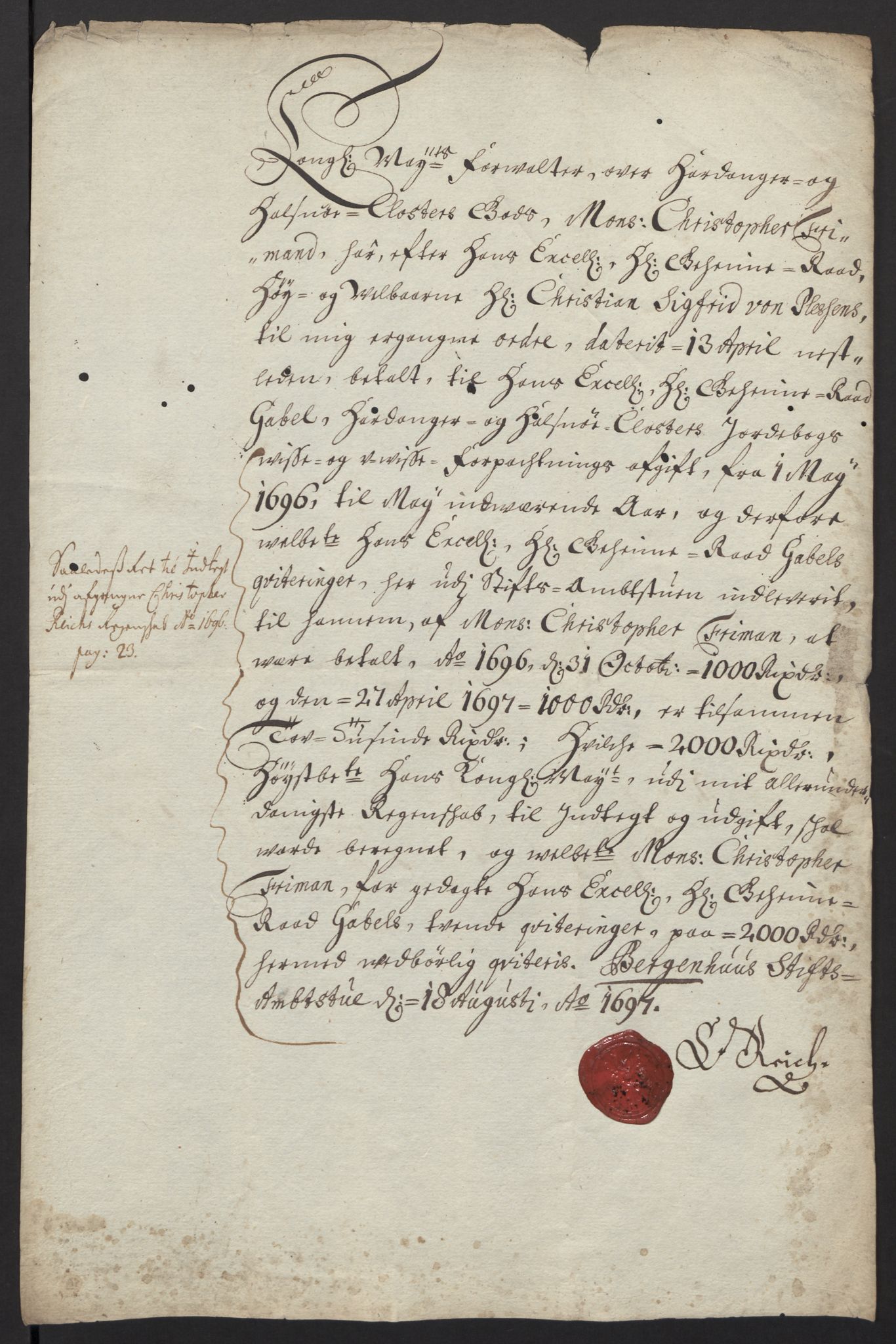 Rentekammeret inntil 1814, Reviderte regnskaper, Fogderegnskap, AV/RA-EA-4092/R48/L2989: Fogderegnskap Sunnhordland og Hardanger, 1713, p. 569