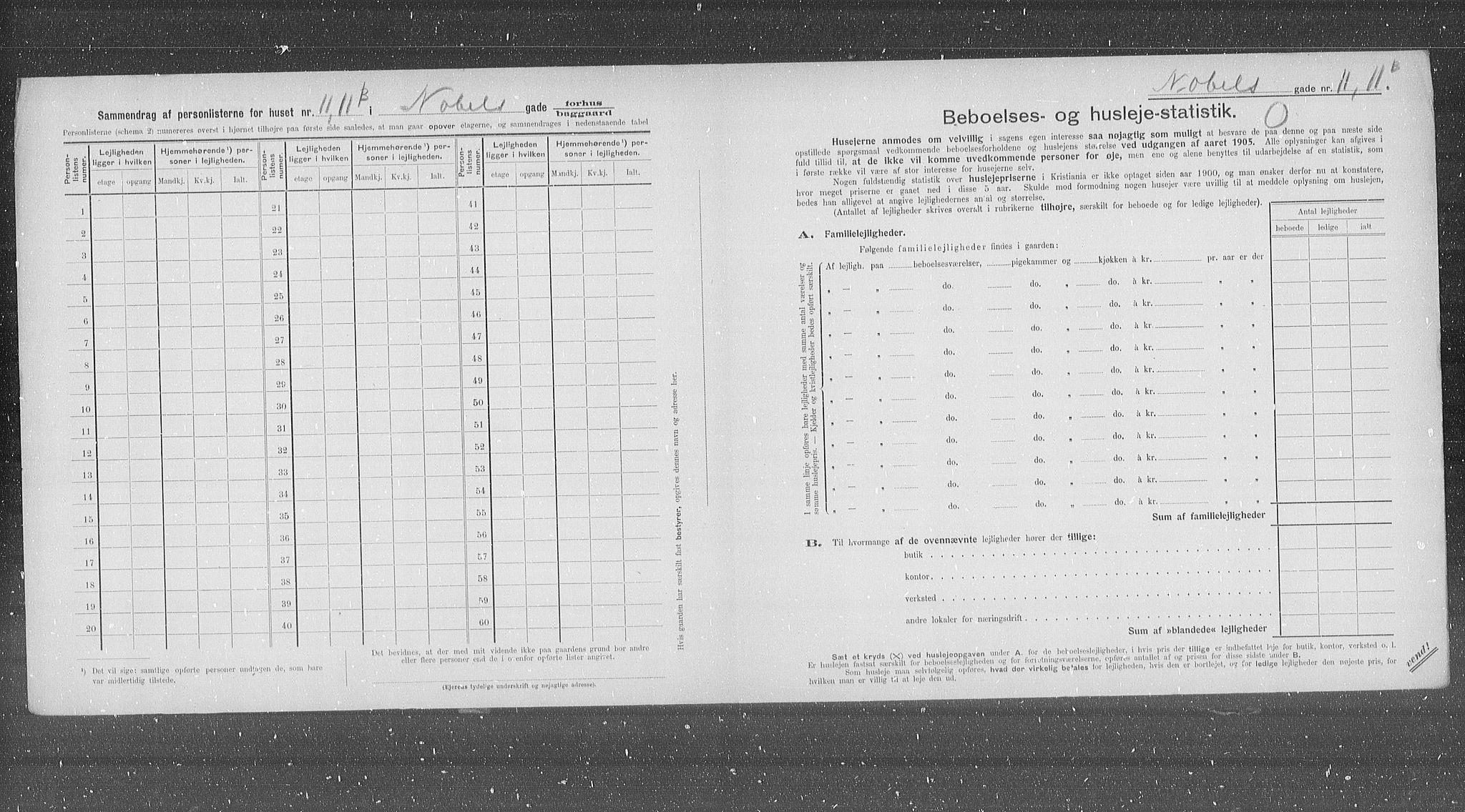 OBA, Municipal Census 1905 for Kristiania, 1905, p. 37484