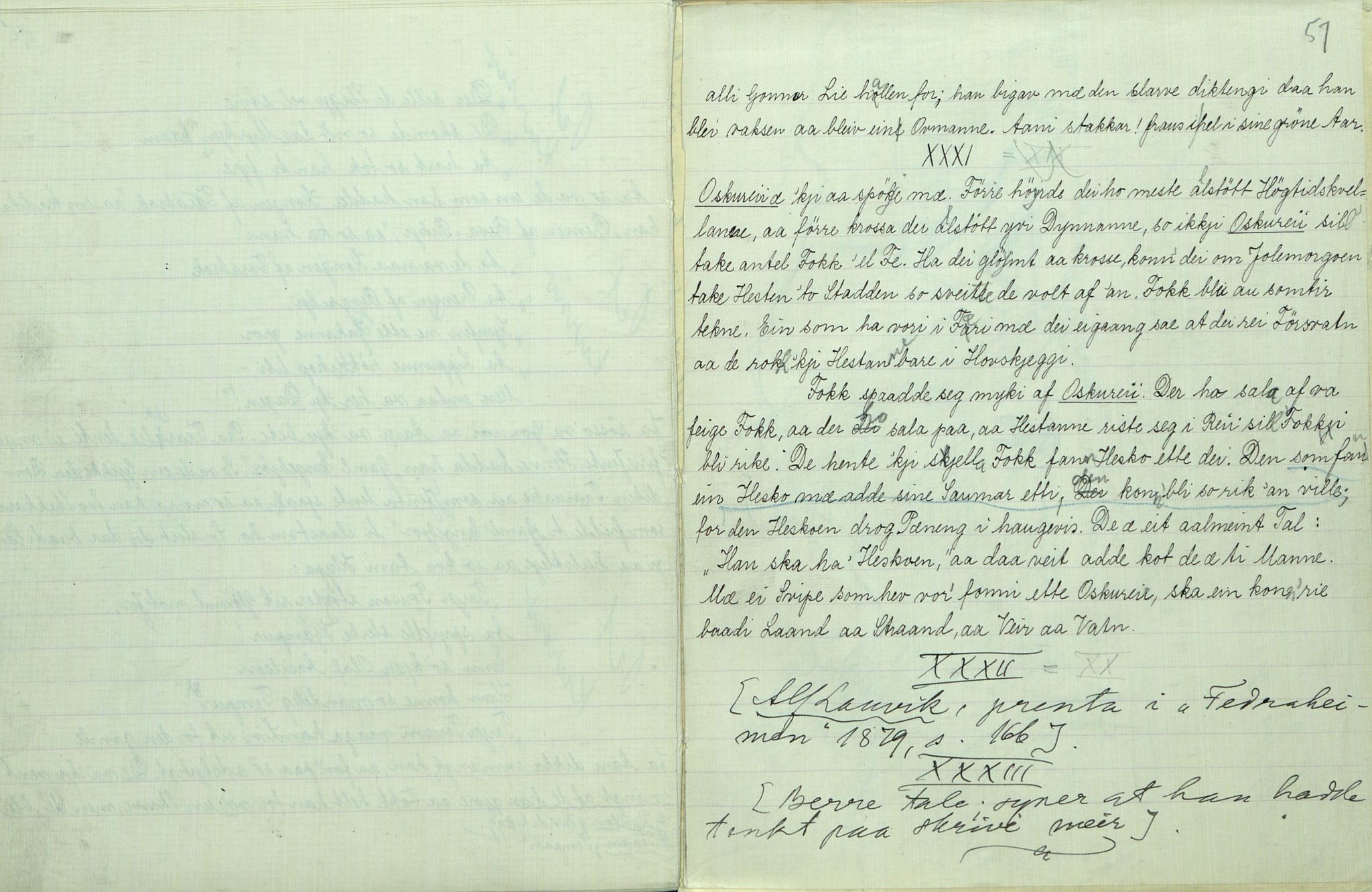 Rikard Berge, TEMU/TGM-A-1003/F/L0007/0040: 251-299 / 290 Avskrift av oppskrifter etter John og Haavor Lie. 1874. Etter bestemor. R. Berge, 1921, p. 56-57