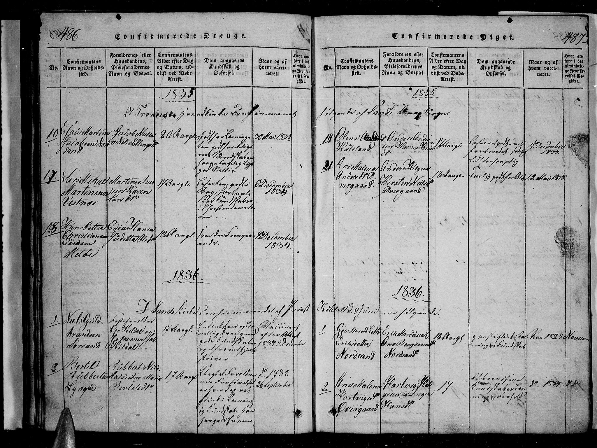 Trondenes sokneprestkontor, SATØ/S-1319/H/Hb/L0004klokker: Parish register (copy) no. 4, 1821-1839, p. 486-487