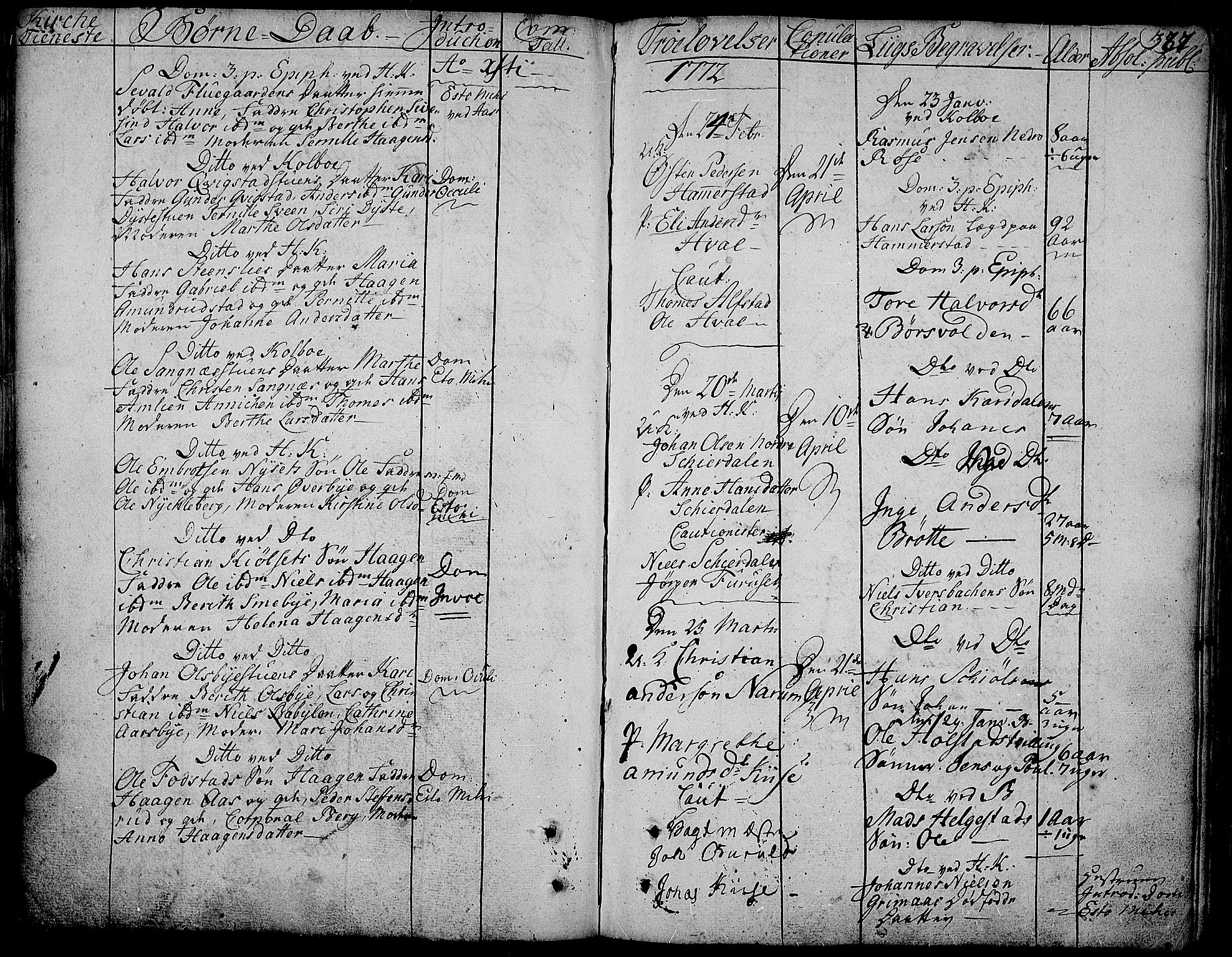 Toten prestekontor, AV/SAH-PREST-102/H/Ha/Haa/L0005: Parish register (official) no. 5, 1761-1772, p. 327