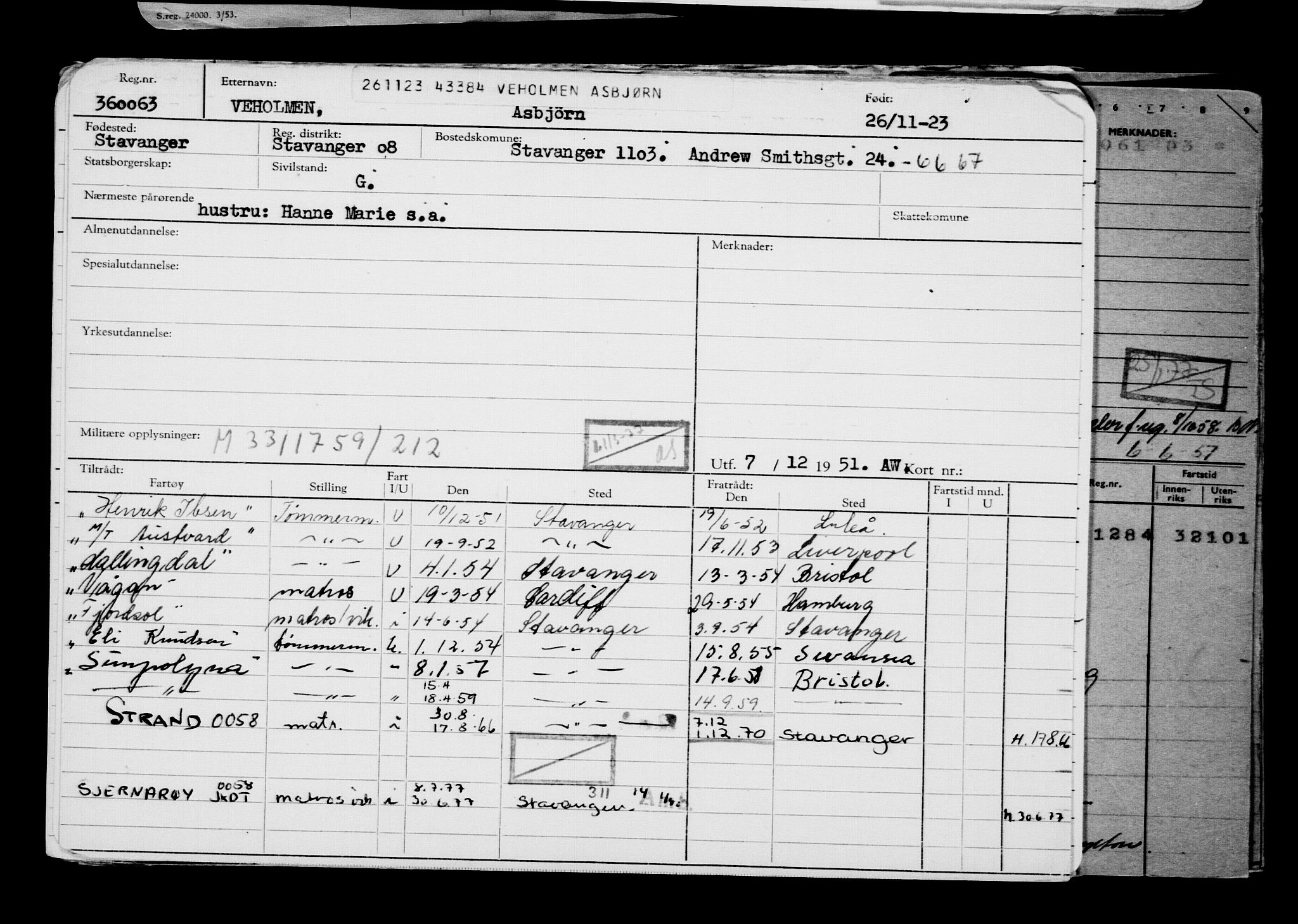 Direktoratet for sjømenn, AV/RA-S-3545/G/Gb/L0225: Hovedkort, 1923, p. 281