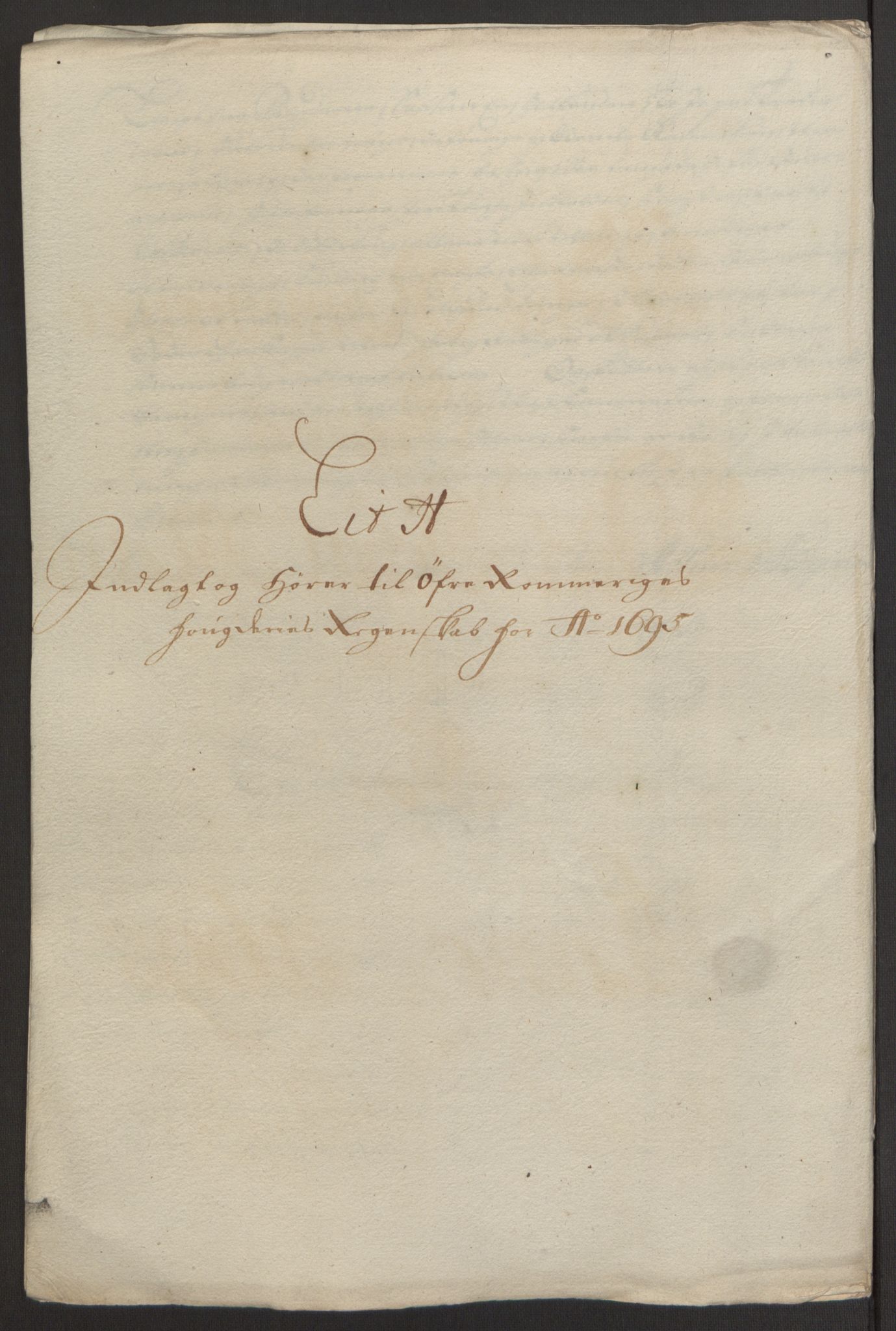 Rentekammeret inntil 1814, Reviderte regnskaper, Fogderegnskap, AV/RA-EA-4092/R12/L0707: Fogderegnskap Øvre Romerike, 1695, p. 219