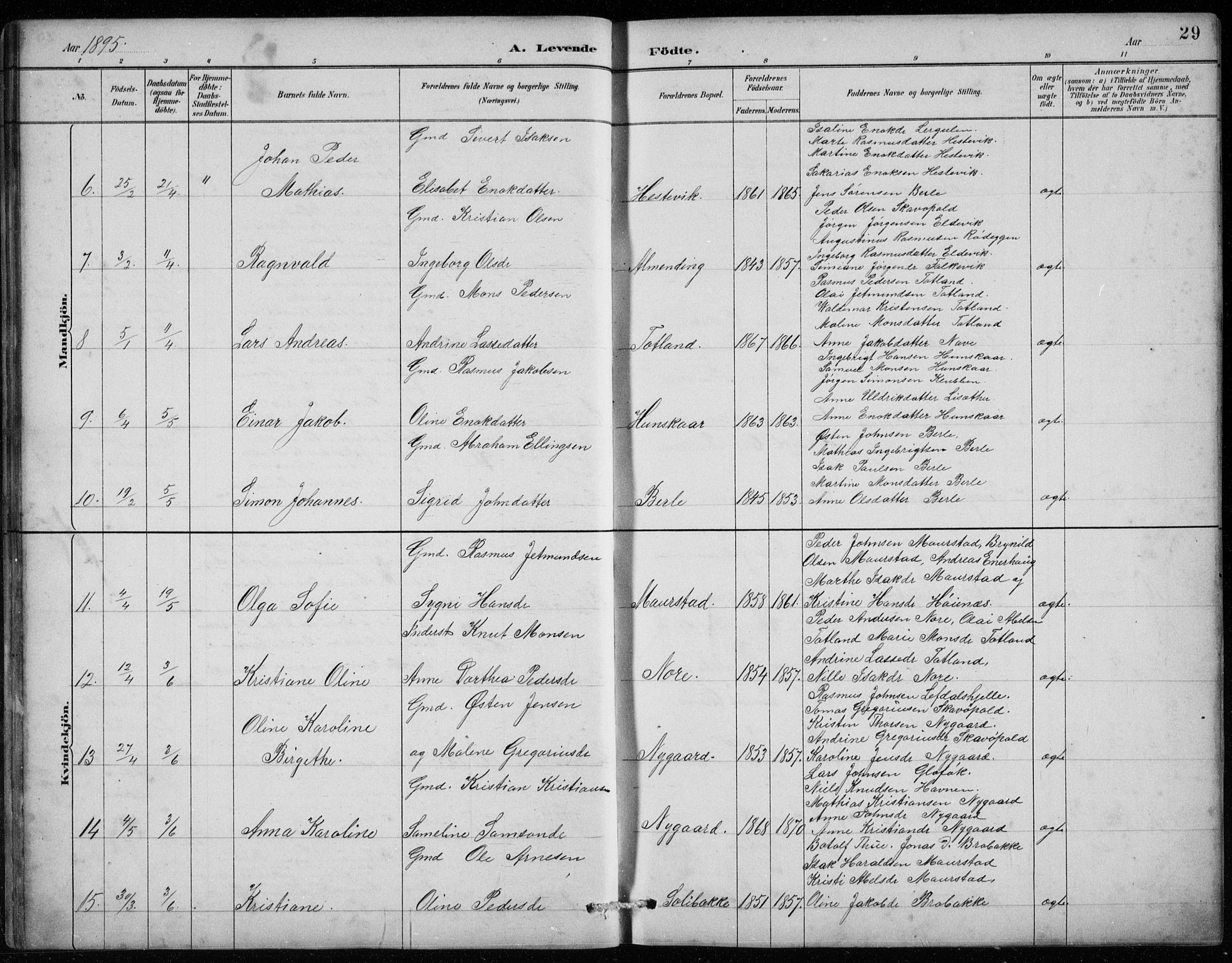 Davik sokneprestembete, AV/SAB-A-79701/H/Hab/Habc/L0002: Parish register (copy) no. C 2, 1889-1906, p. 29