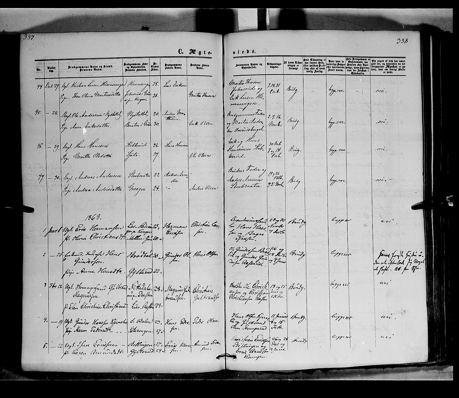 Vinger prestekontor, AV/SAH-PREST-024/H/Ha/Haa/L0011: Parish register (official) no. 11, 1862-1870, p. 338