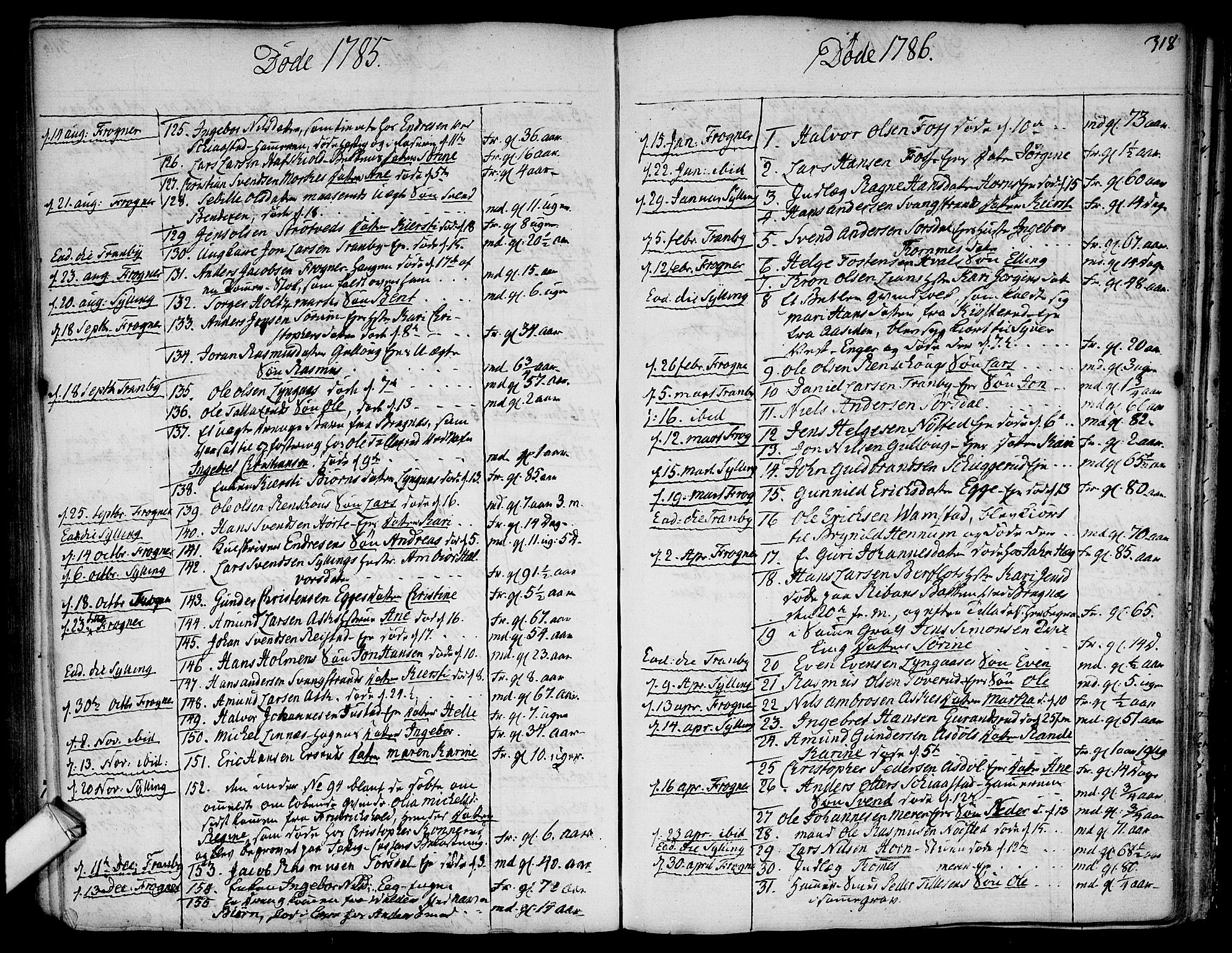 Lier kirkebøker, AV/SAKO-A-230/F/Fa/L0006: Parish register (official) no. I 6, 1777-1794, p. 317-318