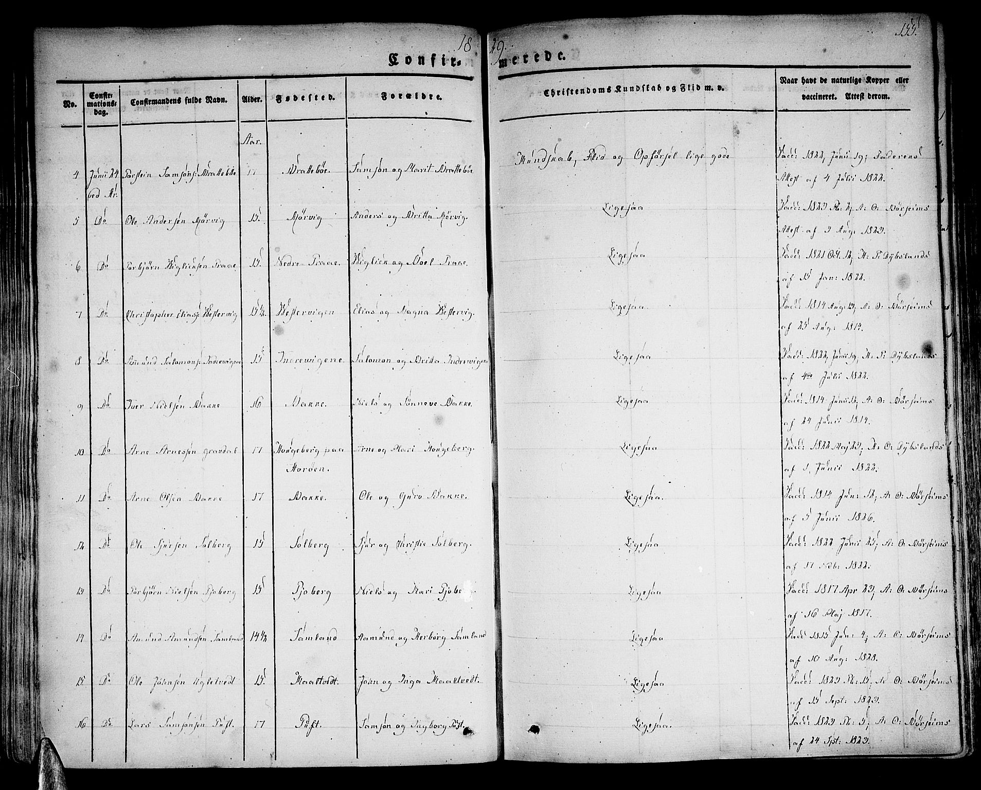 Strandebarm sokneprestembete, AV/SAB-A-78401/H/Haa: Parish register (official) no. A 6, 1826-1843, p. 155