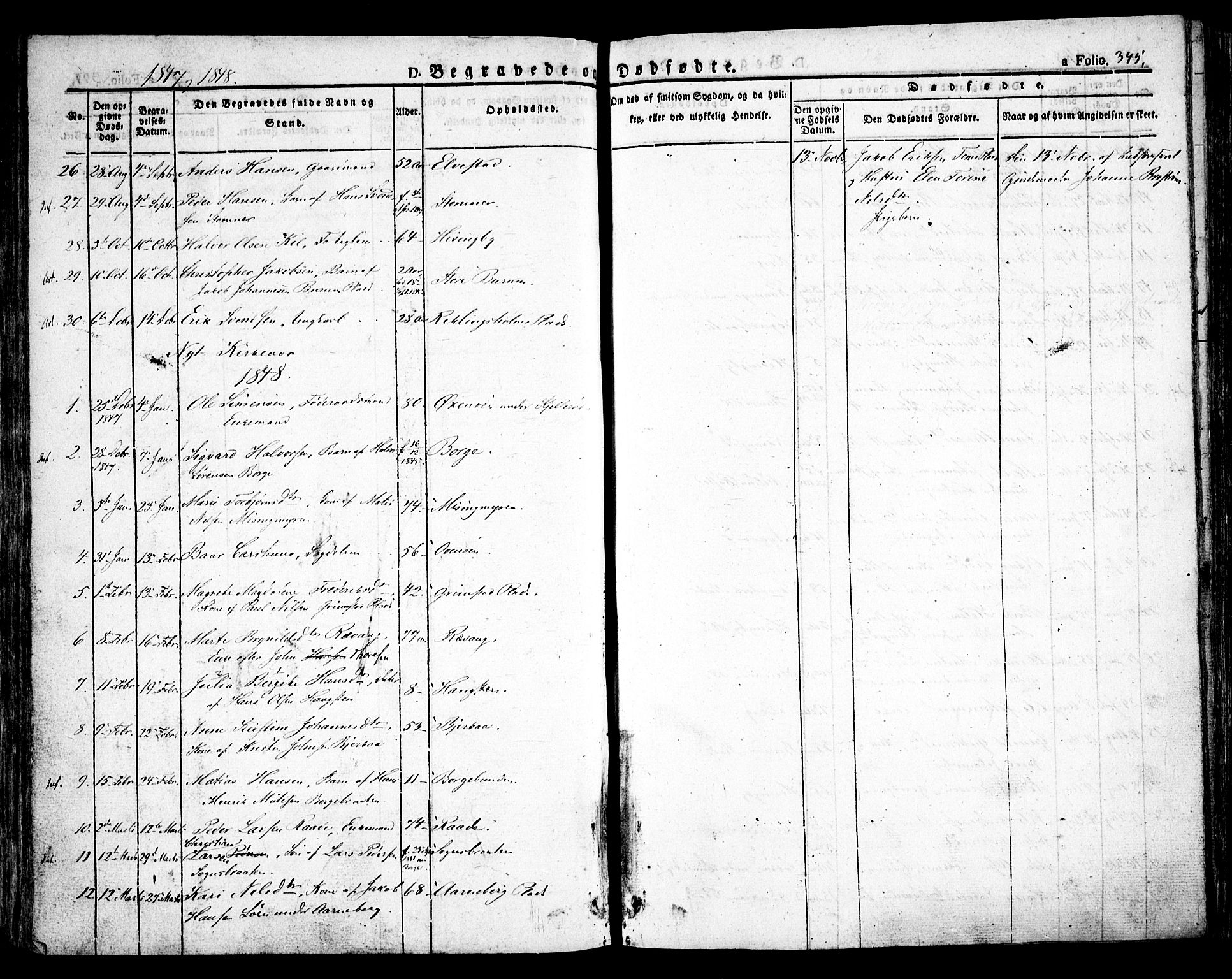 Råde prestekontor kirkebøker, AV/SAO-A-2009/F/Fa/L0005: Parish register (official) no. 5, 1830-1853, p. 345