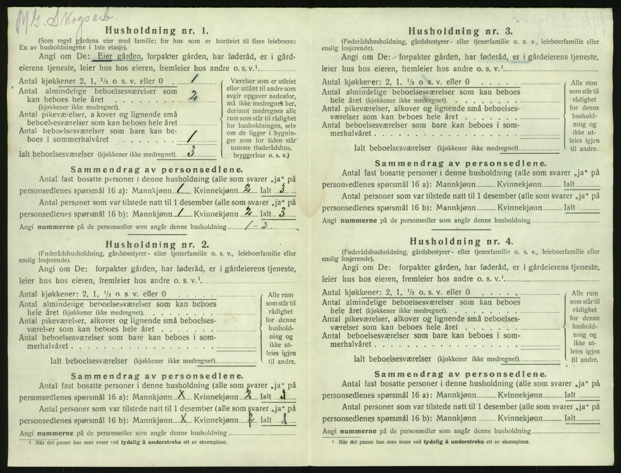 SAKO, 1920 census for Brunlanes, 1920, p. 836