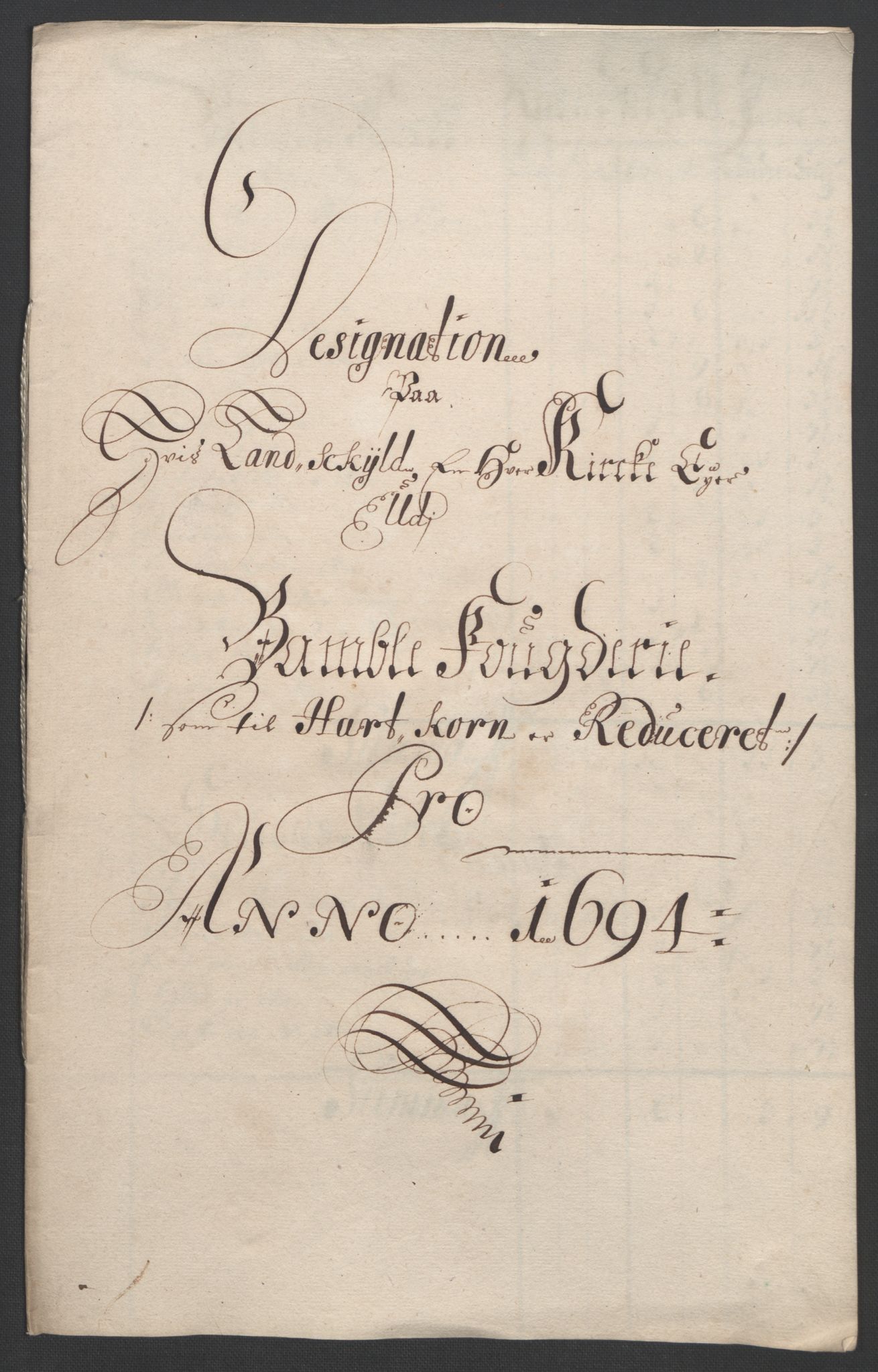 Rentekammeret inntil 1814, Reviderte regnskaper, Fogderegnskap, RA/EA-4092/R36/L2092: Fogderegnskap Øvre og Nedre Telemark og Bamble, 1694, p. 189