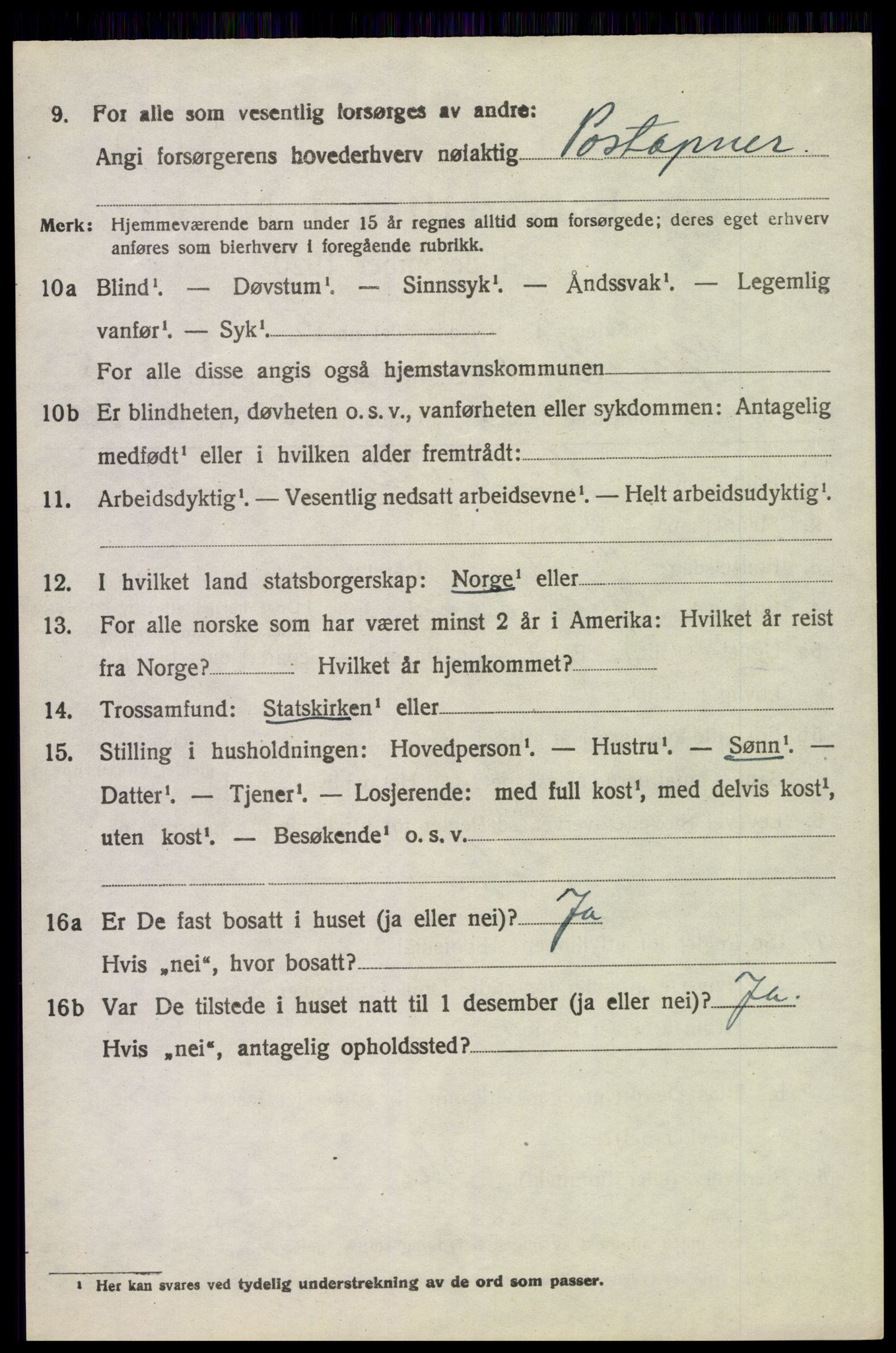 SAH, 1920 census for Ytre Rendal, 1920, p. 2688