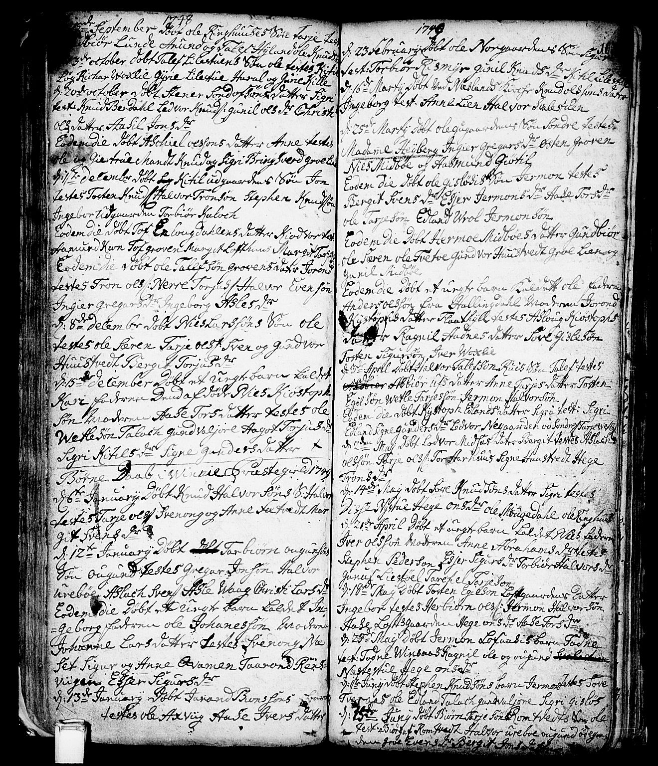 Vinje kirkebøker, SAKO/A-312/F/Fa/L0001: Parish register (official) no. I 1, 1717-1766, p. 103