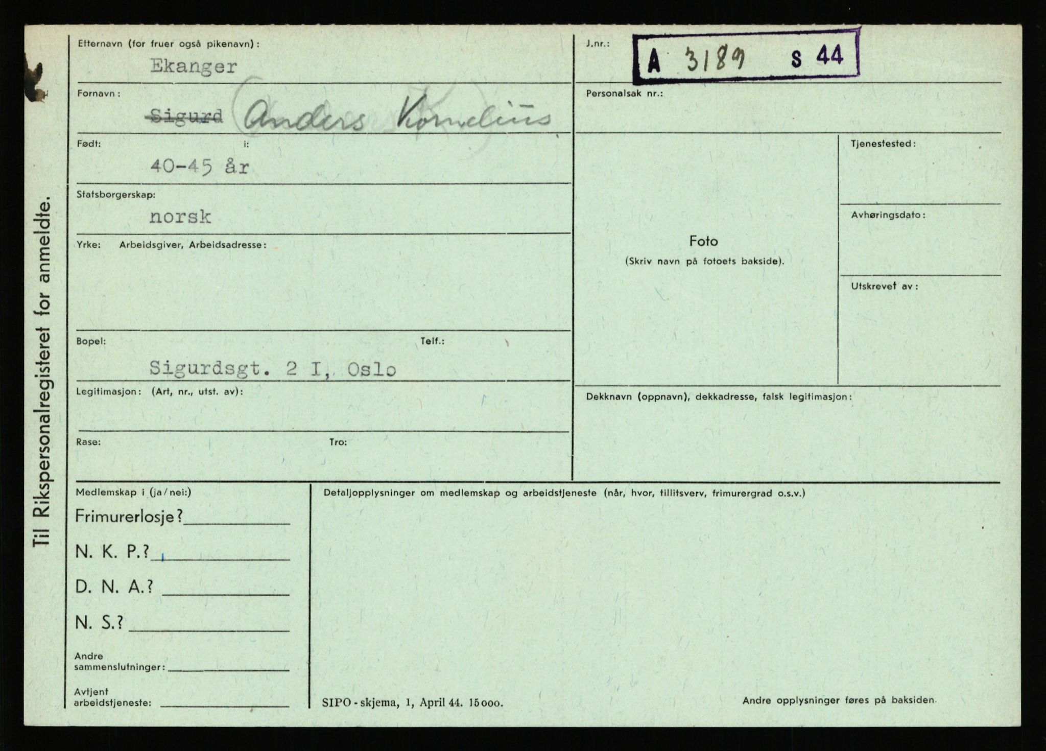 Statspolitiet - Hovedkontoret / Osloavdelingen, AV/RA-S-1329/C/Ca/L0004: Eid - funn av gjenstander	, 1943-1945, p. 349