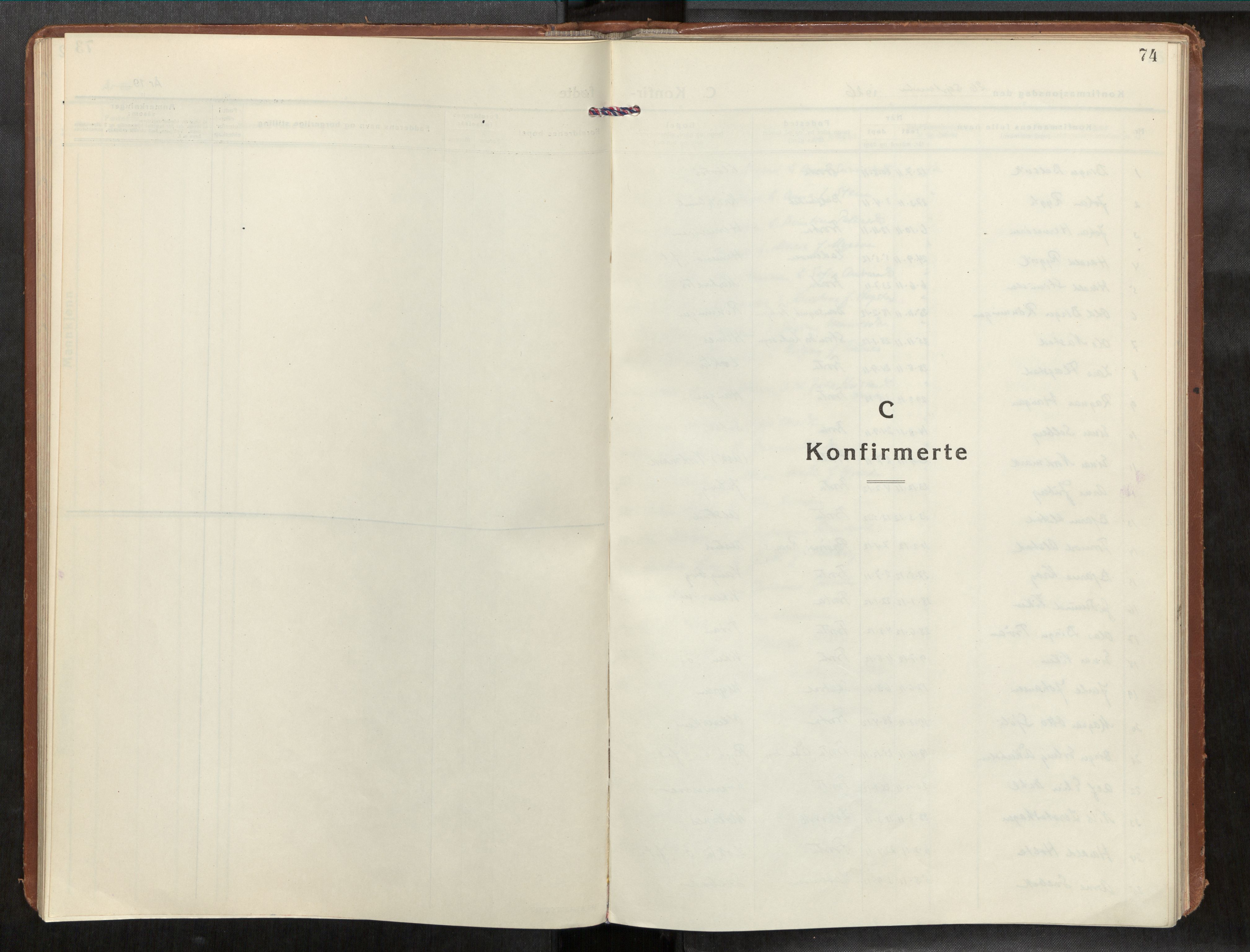 Frosta sokneprestkontor, AV/SAT-A-4380/2/H/Haa/L0001: Parish register (official) no. 1, 1926-1934, p. 74