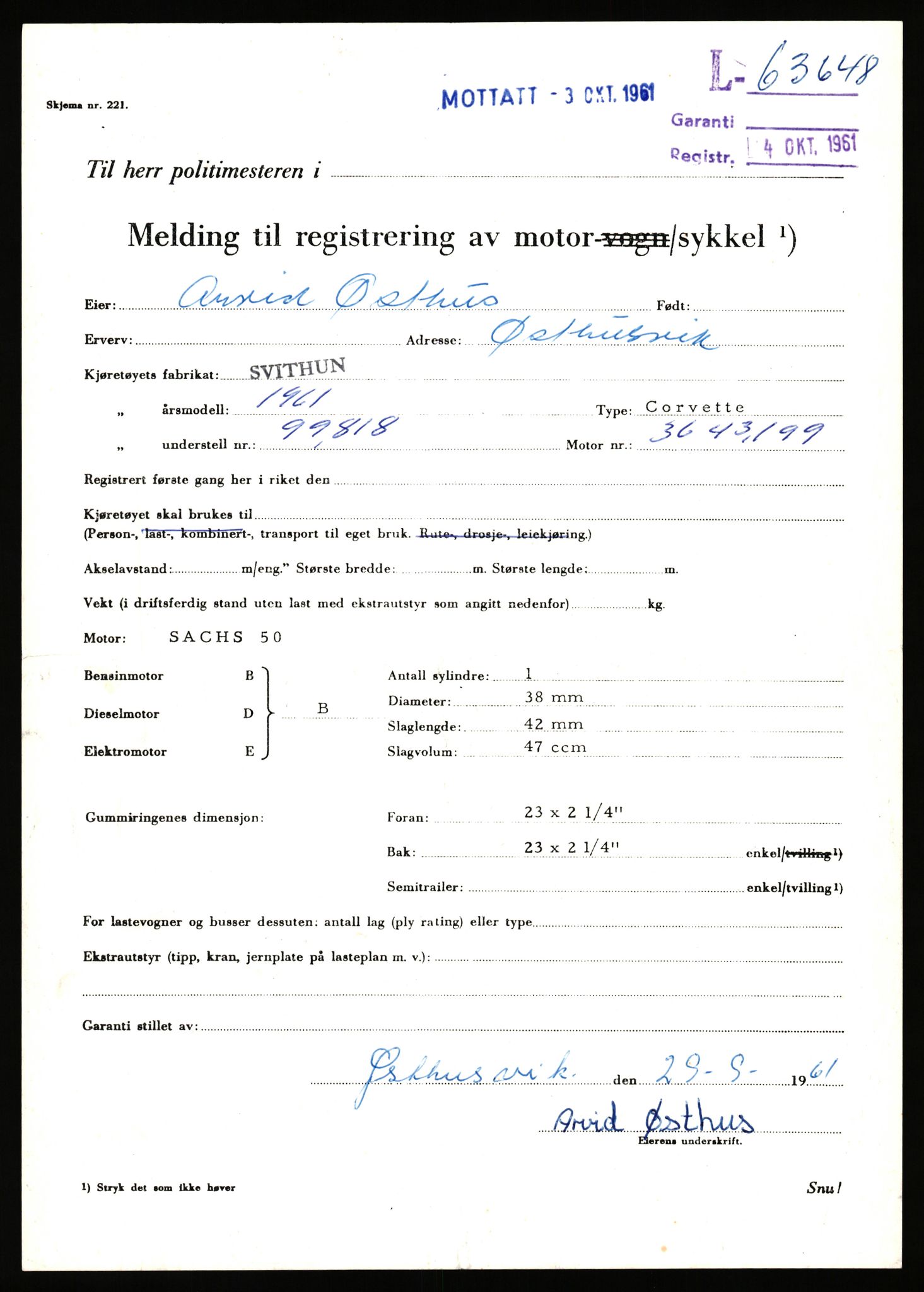 Stavanger trafikkstasjon, SAST/A-101942/0/F/L0063: L-62700 - L-63799, 1930-1971, p. 2413