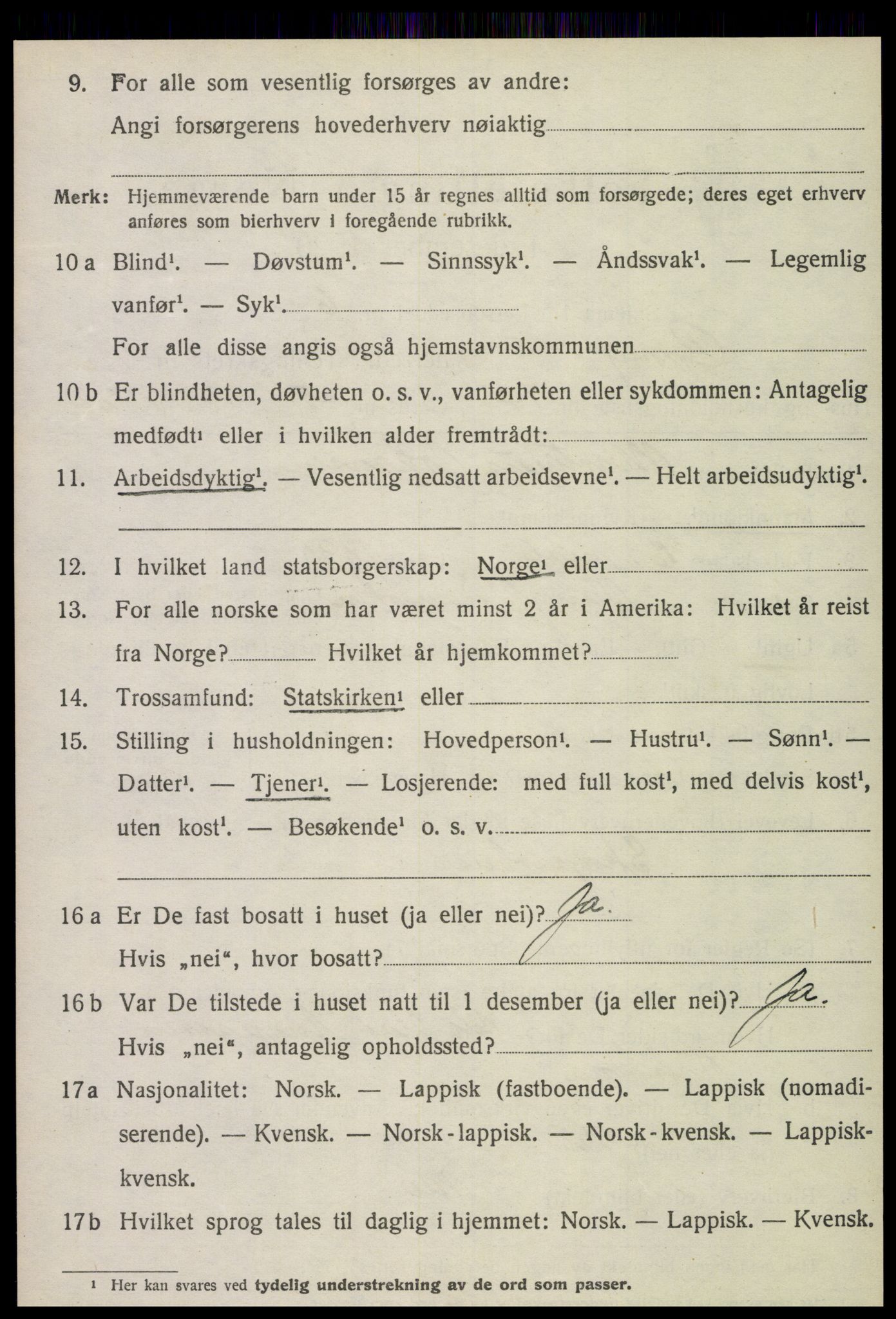 SAT, 1920 census for Grong, 1920, p. 1200