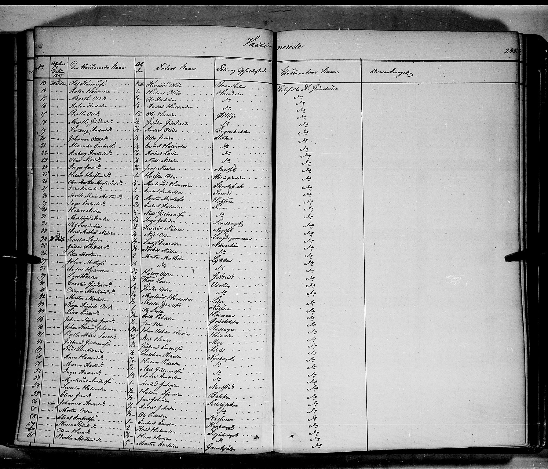 Elverum prestekontor, SAH/PREST-044/H/Ha/Haa/L0009: Parish register (official) no. 9, 1843-1856, p. 265