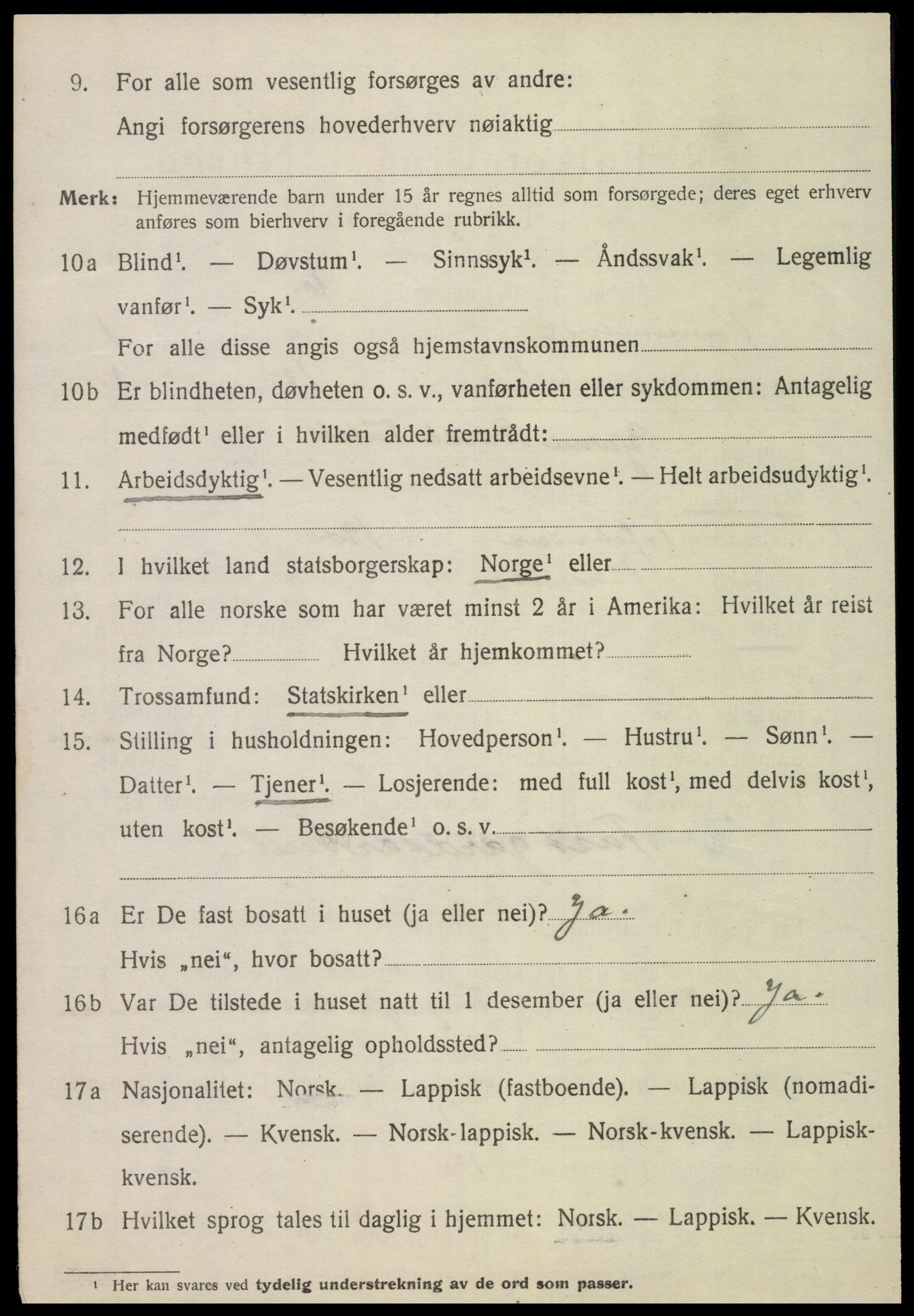 SAT, 1920 census for Vemundvik, 1920, p. 2456