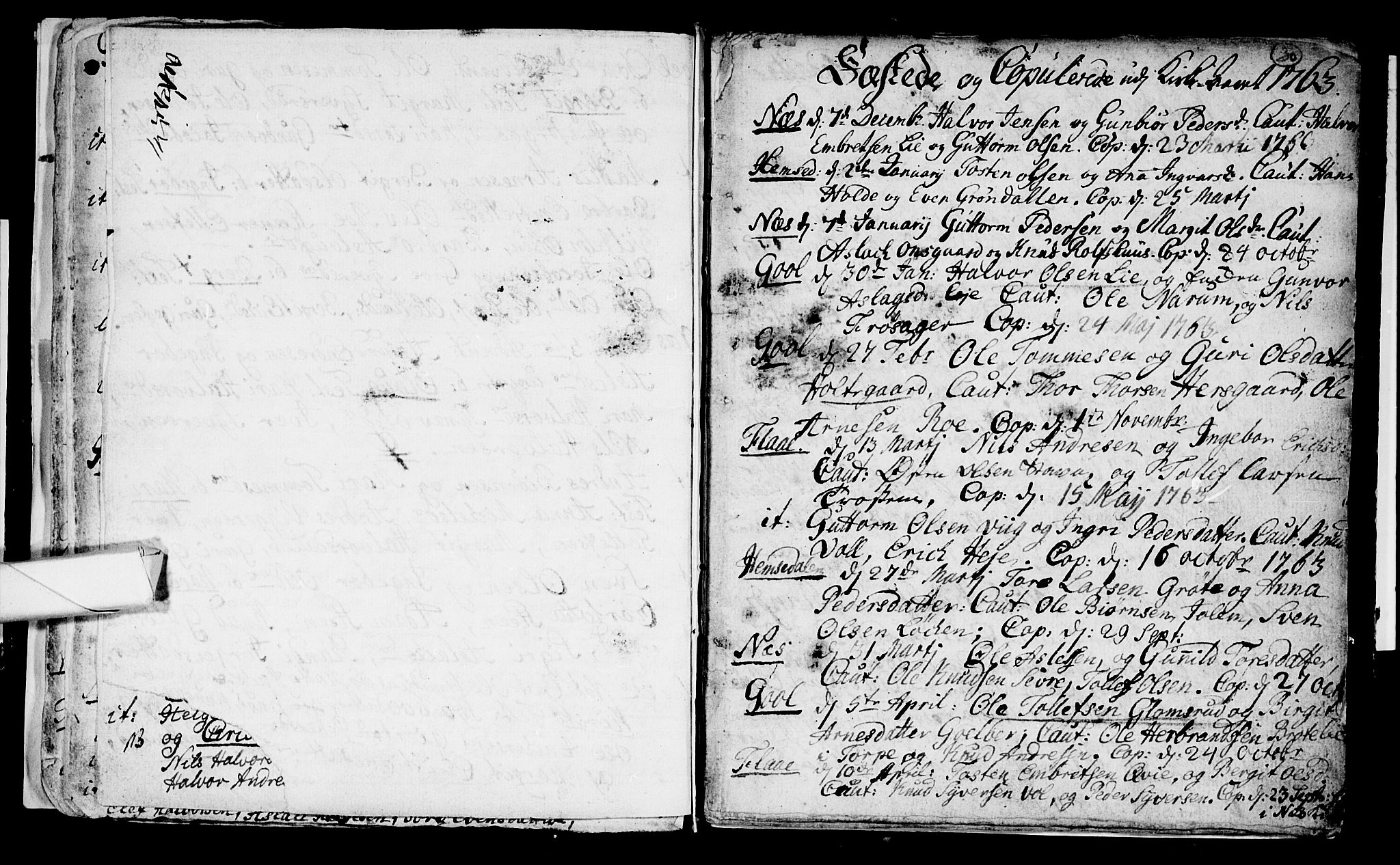 Nes kirkebøker, SAKO/A-236/F/Fa/L0003: Parish register (official) no. 3, 1760-1764, p. 30