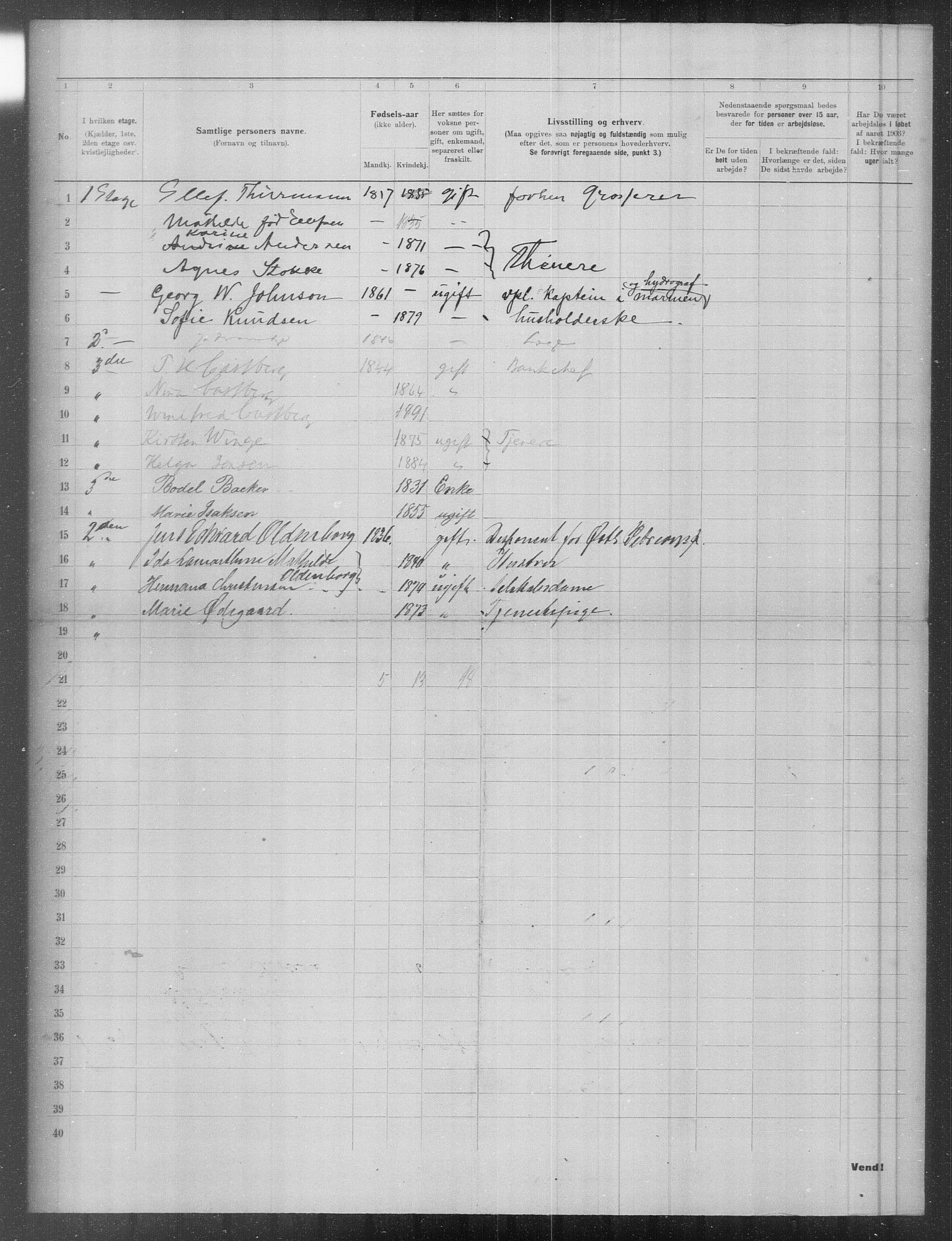 OBA, Municipal Census 1903 for Kristiania, 1903, p. 8696