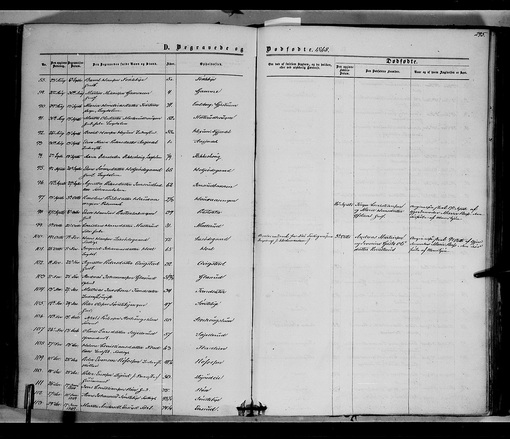 Vestre Toten prestekontor, AV/SAH-PREST-108/H/Ha/Haa/L0007: Parish register (official) no. 7, 1862-1869, p. 295