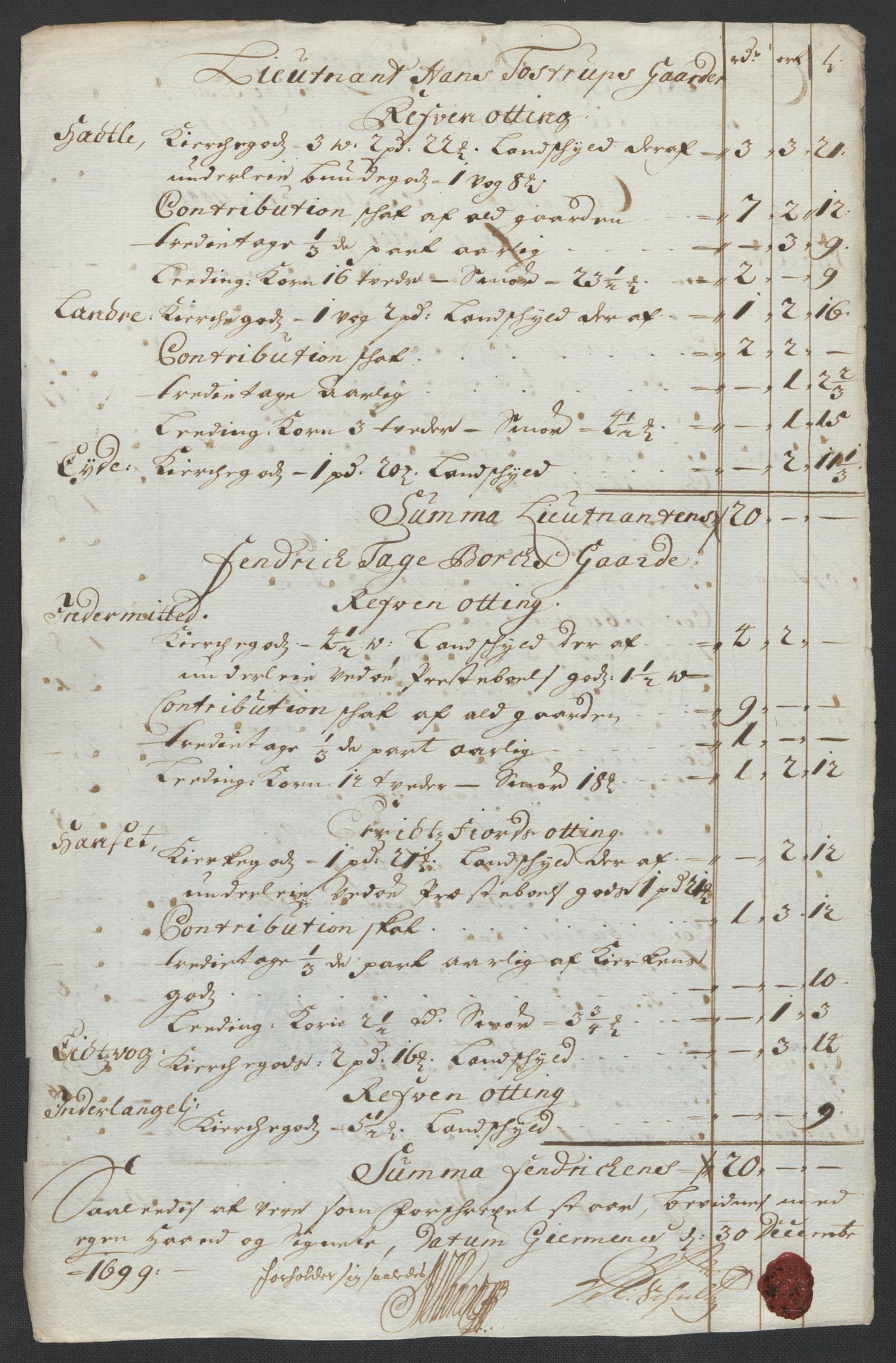 Rentekammeret inntil 1814, Reviderte regnskaper, Fogderegnskap, AV/RA-EA-4092/R55/L3654: Fogderegnskap Romsdal, 1699-1700, p. 139