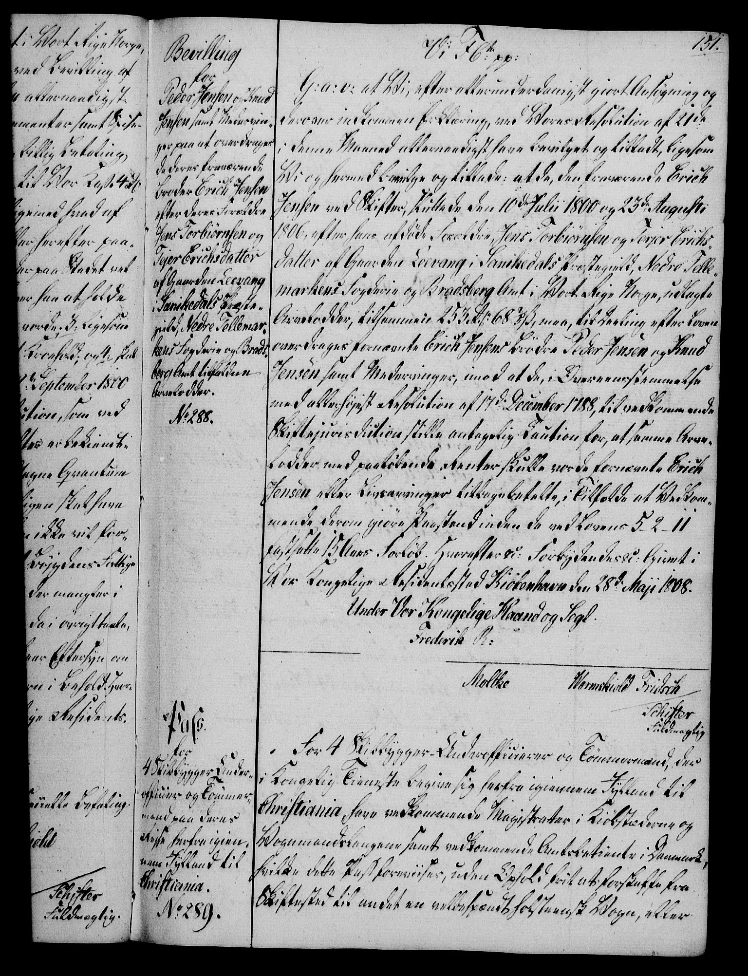 Rentekammeret, Kammerkanselliet, RA/EA-3111/G/Gg/Gga/L0019: Norsk ekspedisjonsprotokoll med register (merket RK 53.19), 1807-1810, p. 151