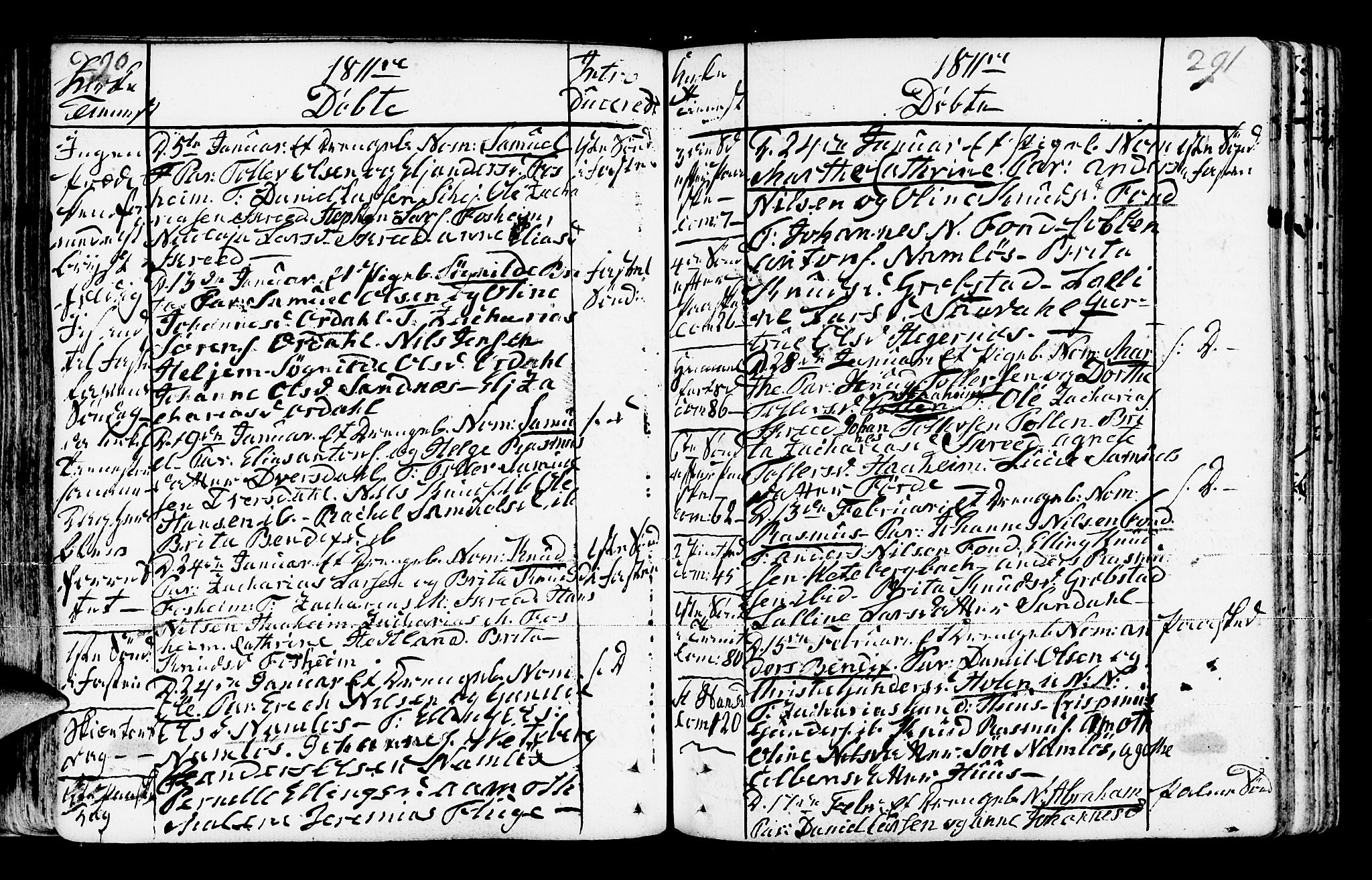 Jølster sokneprestembete, SAB/A-80701/H/Haa/Haaa/L0006: Parish register (official) no. A 6, 1790-1821, p. 290-291