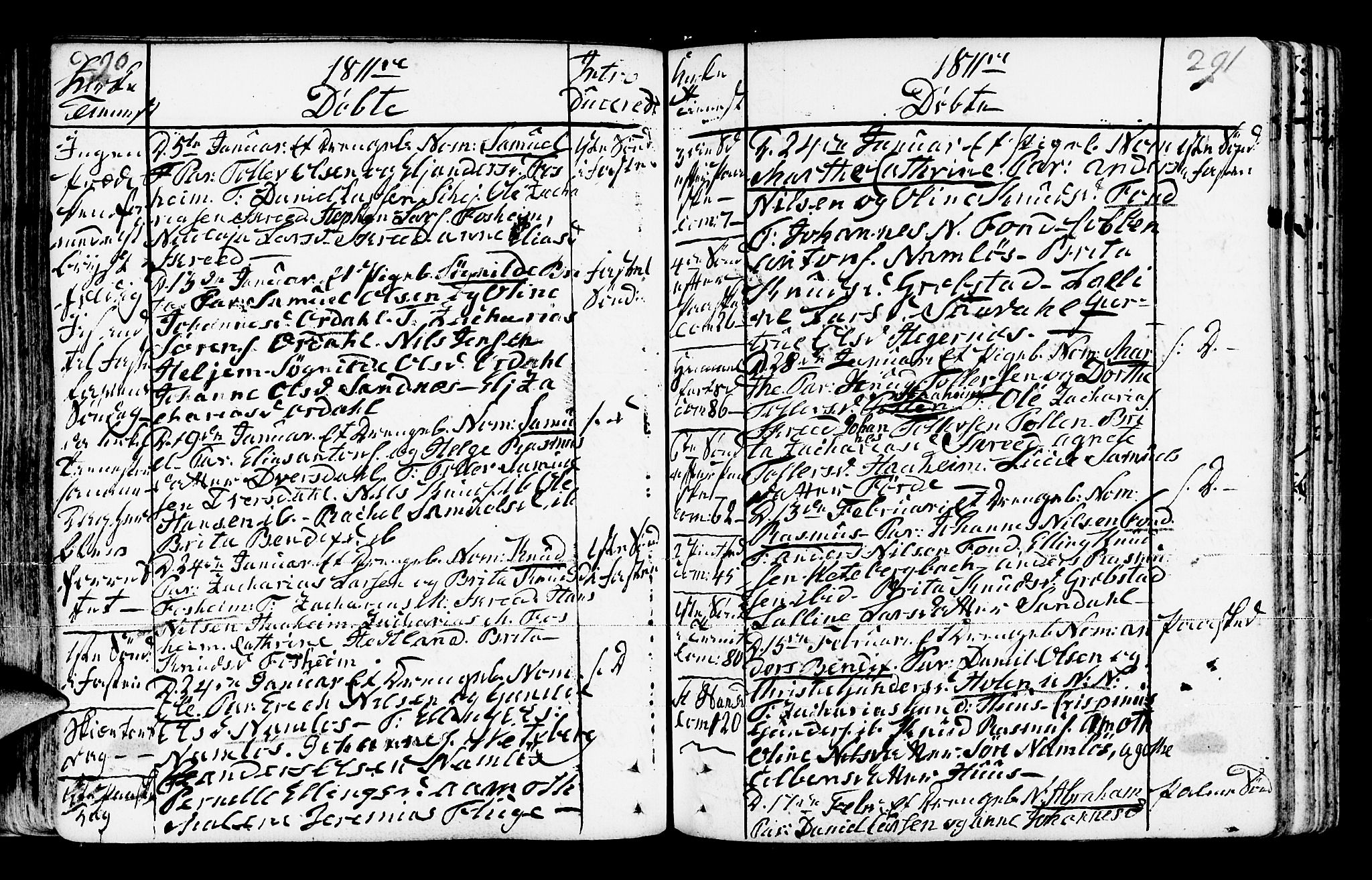 Jølster sokneprestembete, AV/SAB-A-80701/H/Haa/Haaa/L0006: Parish register (official) no. A 6, 1790-1821, p. 290-291