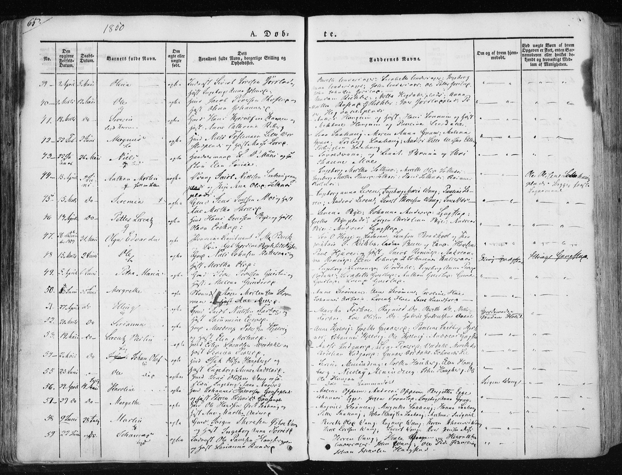 Ministerialprotokoller, klokkerbøker og fødselsregistre - Nord-Trøndelag, SAT/A-1458/730/L0280: Parish register (official) no. 730A07 /1, 1840-1854, p. 65