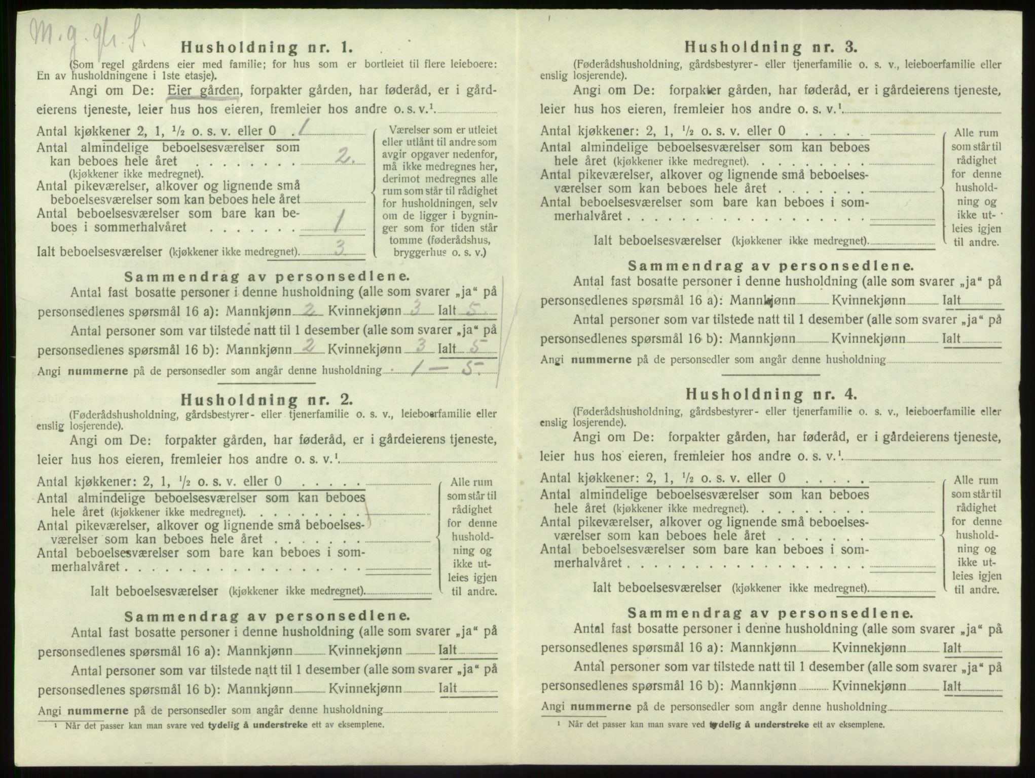 SAB, 1920 census for Gaular, 1920, p. 120