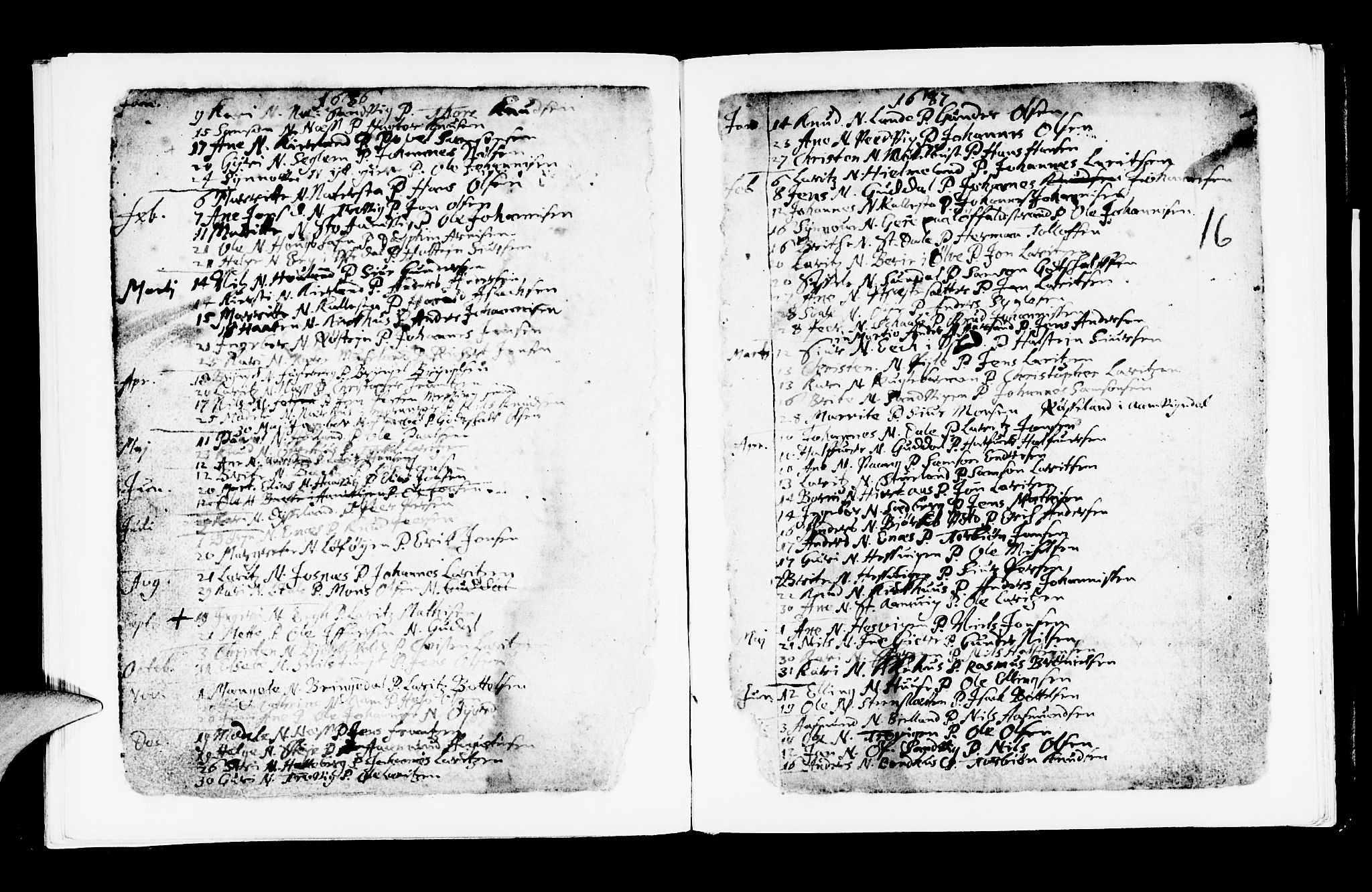 Kvinnherad sokneprestembete, SAB/A-76401/H/Haa: Parish register (official) no. A 1, 1669-1709, p. 16