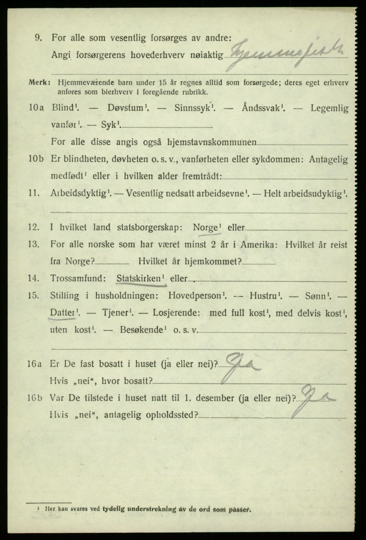 SAB, 1920 census for Fjell, 1920, p. 5083