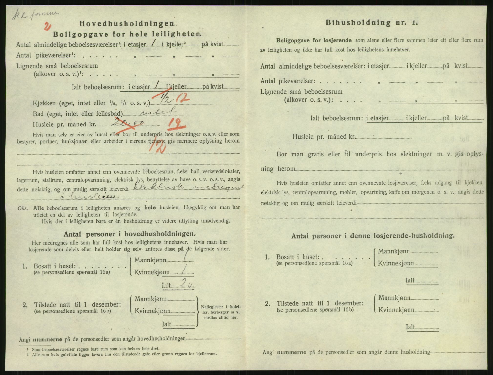 SAT, 1920 census for Namsos, 1920, p. 1070